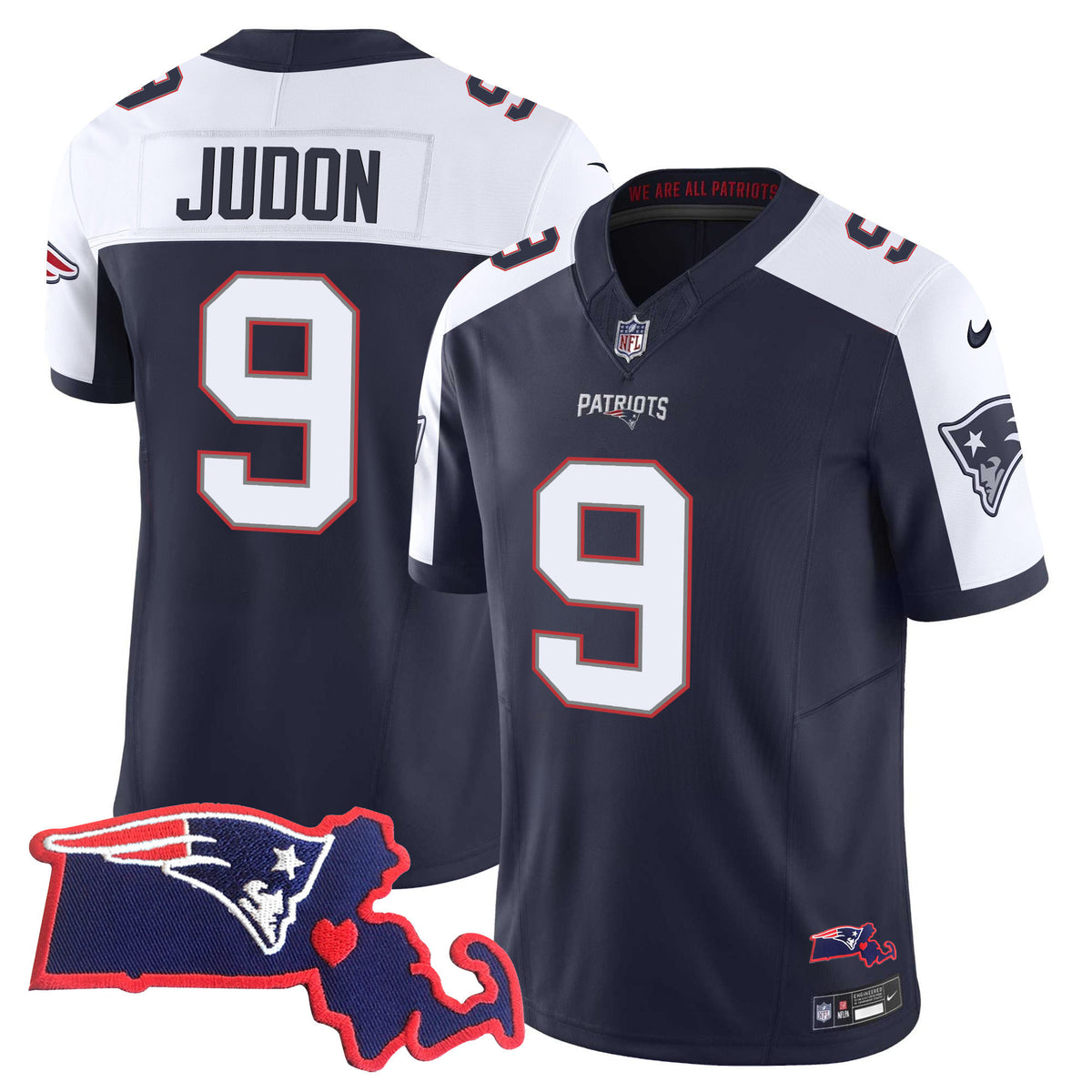 Men's Patriots Bill Belichick 6x Champions Vapor Jersey - All Stitched - Alternate - Matthew Judon — view 1