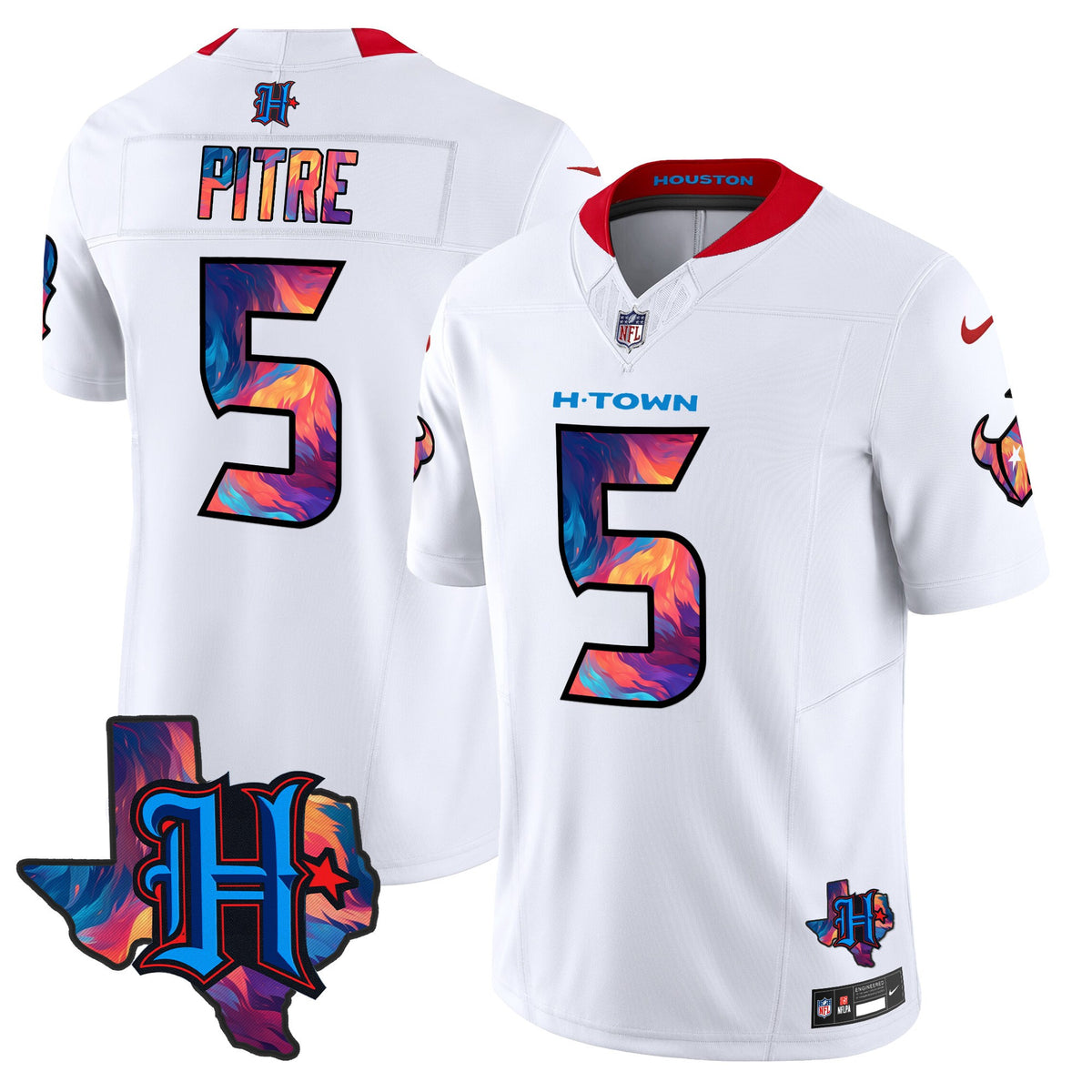 Men's Houston Texans 2024 Special Vapor Limited Jersey - All Stitched - White - Jalen Pitre — view 1