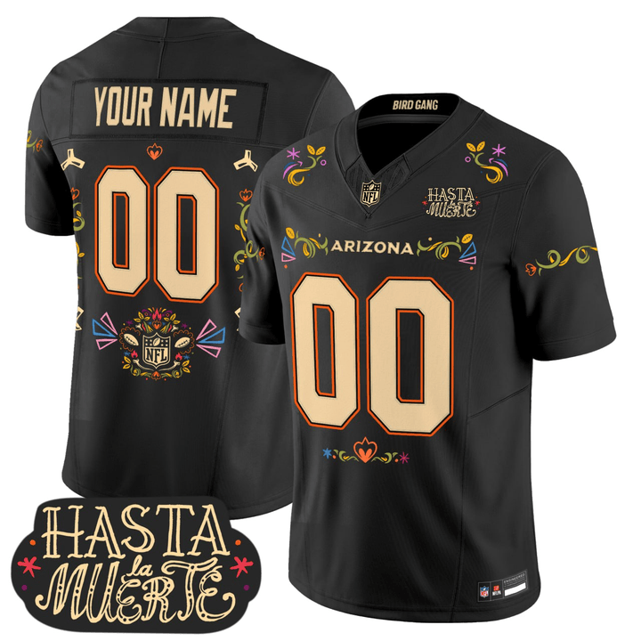 Arizona Cardinals Black Custom Jersey - Sublimated - Custom — view 1