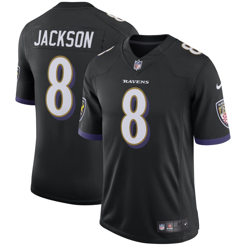 Lamar Jackson Baltimore Ravens Black Jersey - All Stitched — view 1