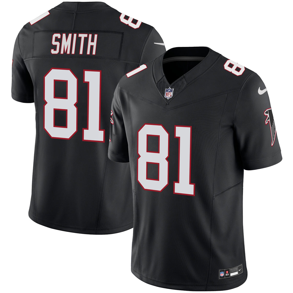 Men's Atlanta Falcons Vapor Limited Jersey - All Stitched - Black - Jonnu Smith — view 1