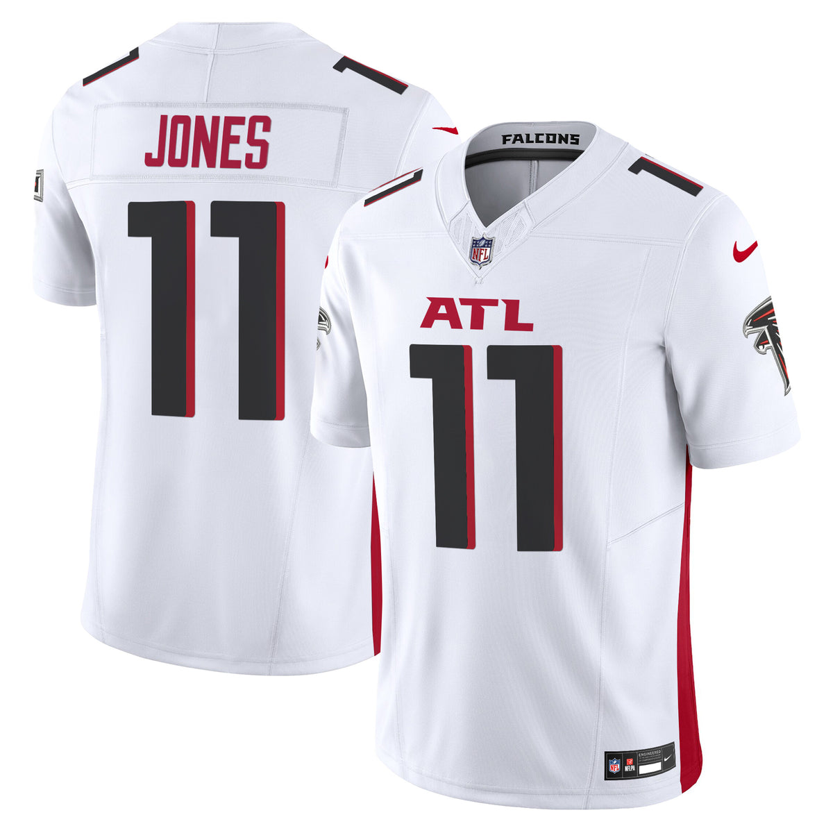 Men's Atlanta Falcons 2024 Vapor Limited Jersey - All Stitched - White - Julio Jones — view 1