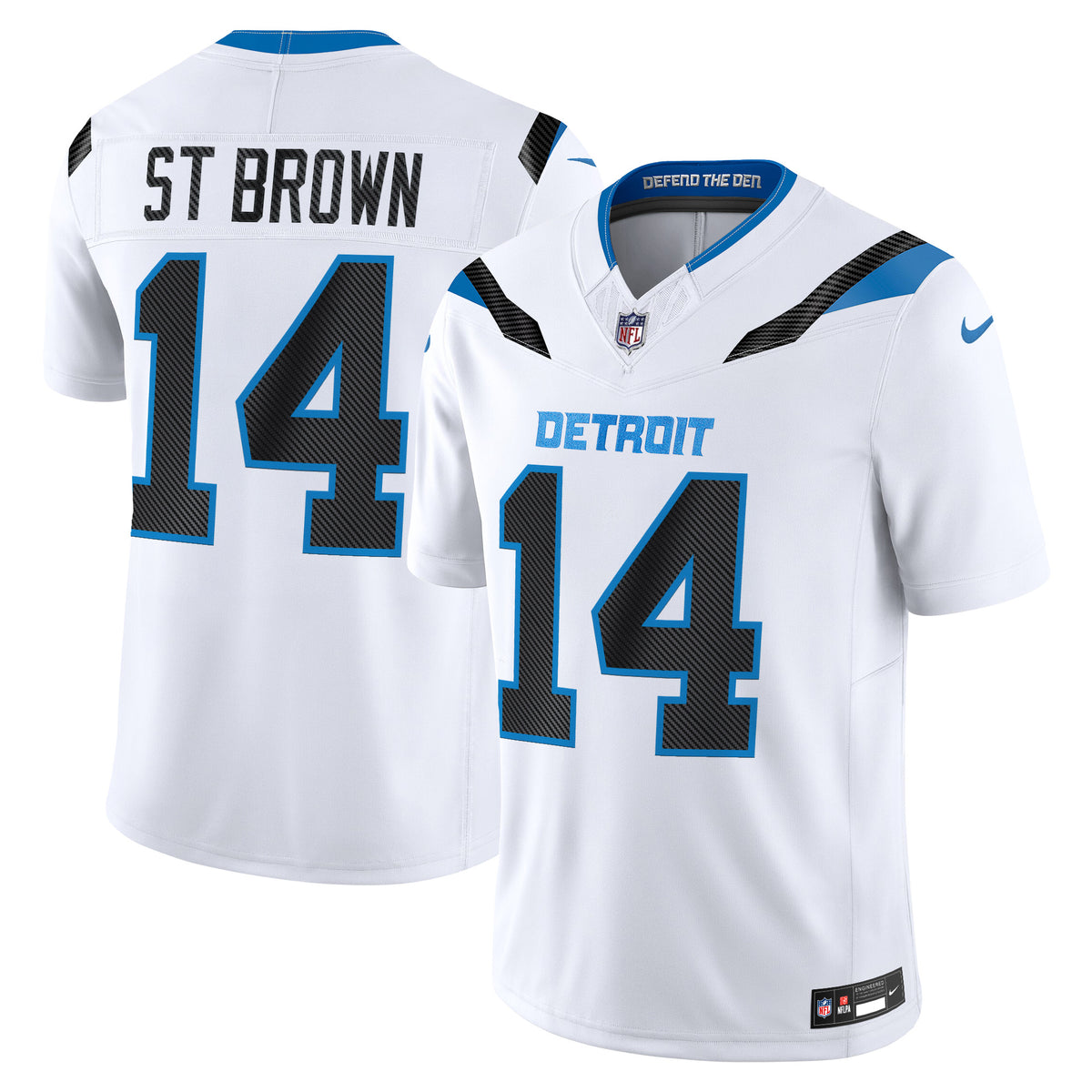 Men's Detroit Lions 2026 Rivalries Vapor Limited Jersey - All Stitched - White - St. Brown — view 1