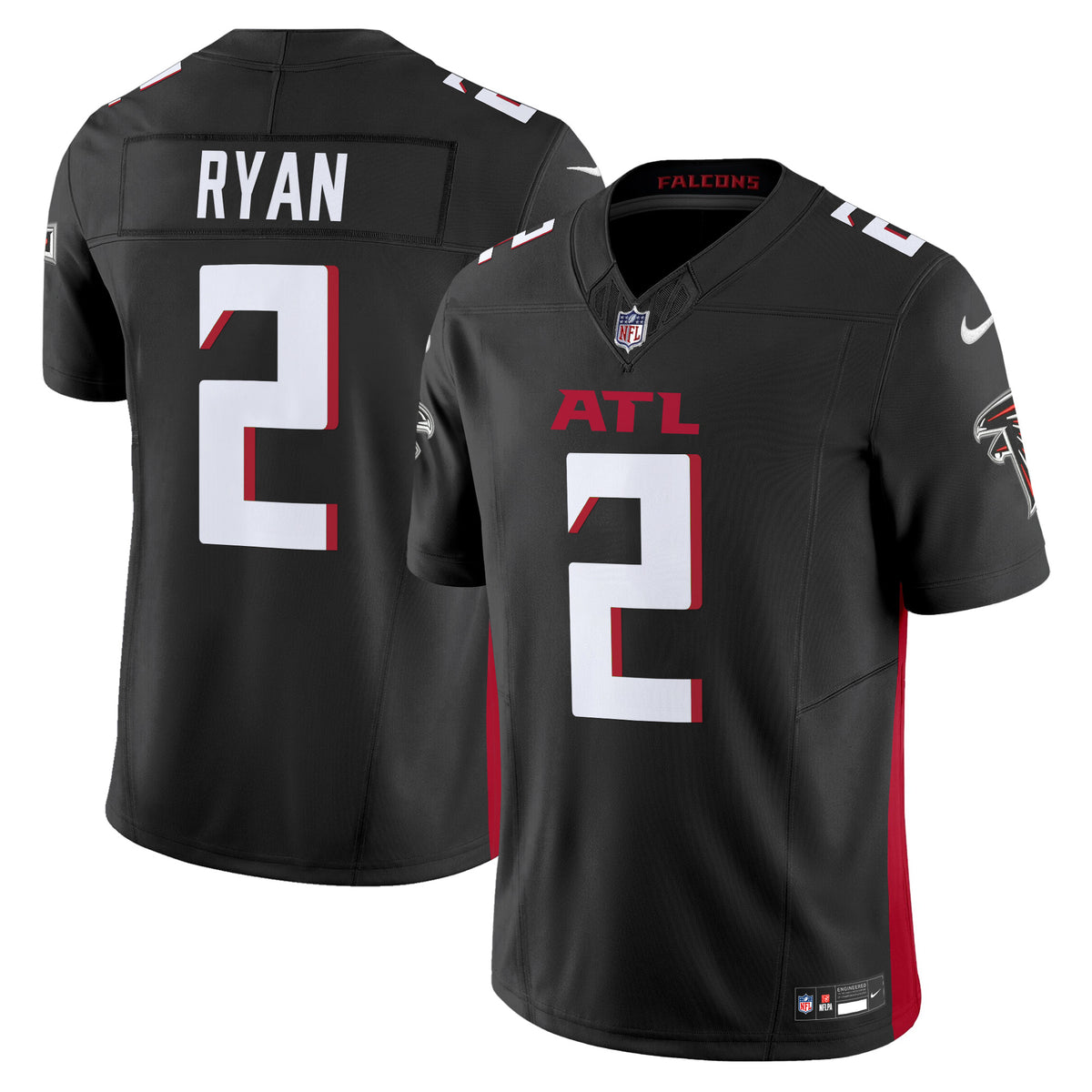 Men's Atlanta Falcons 2024 Vapor Limited Jersey - All Stitched - Black - Matt Ryan — view 1