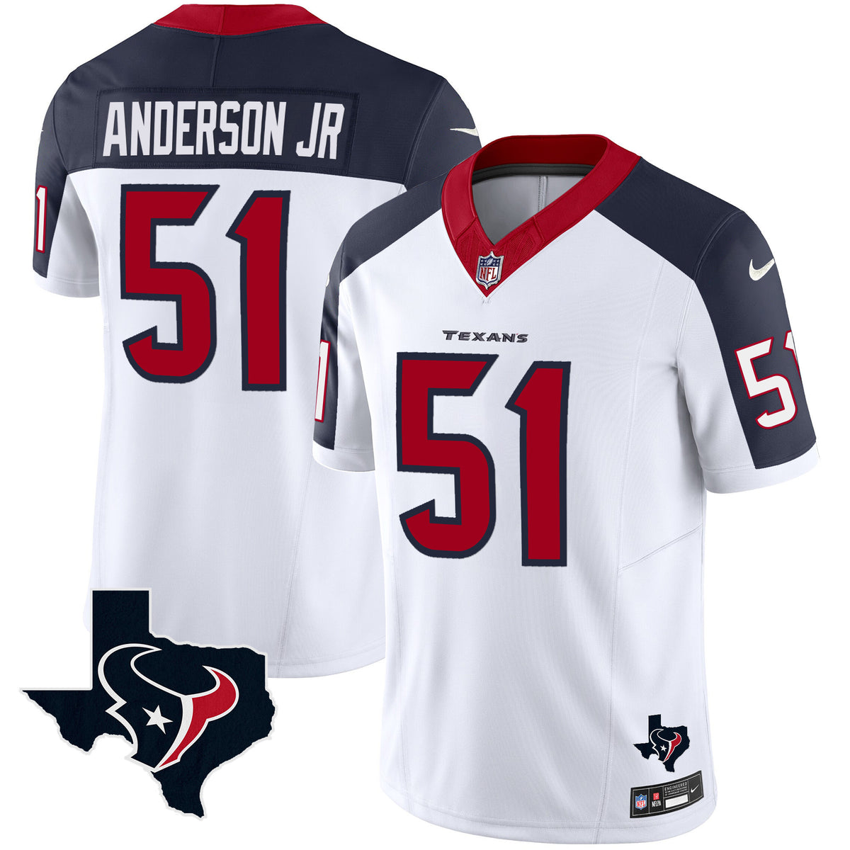 Men's Houston Texans Vapor Limited Jersey - All Stitched - Inverted - Will Anderson Jr — view 1