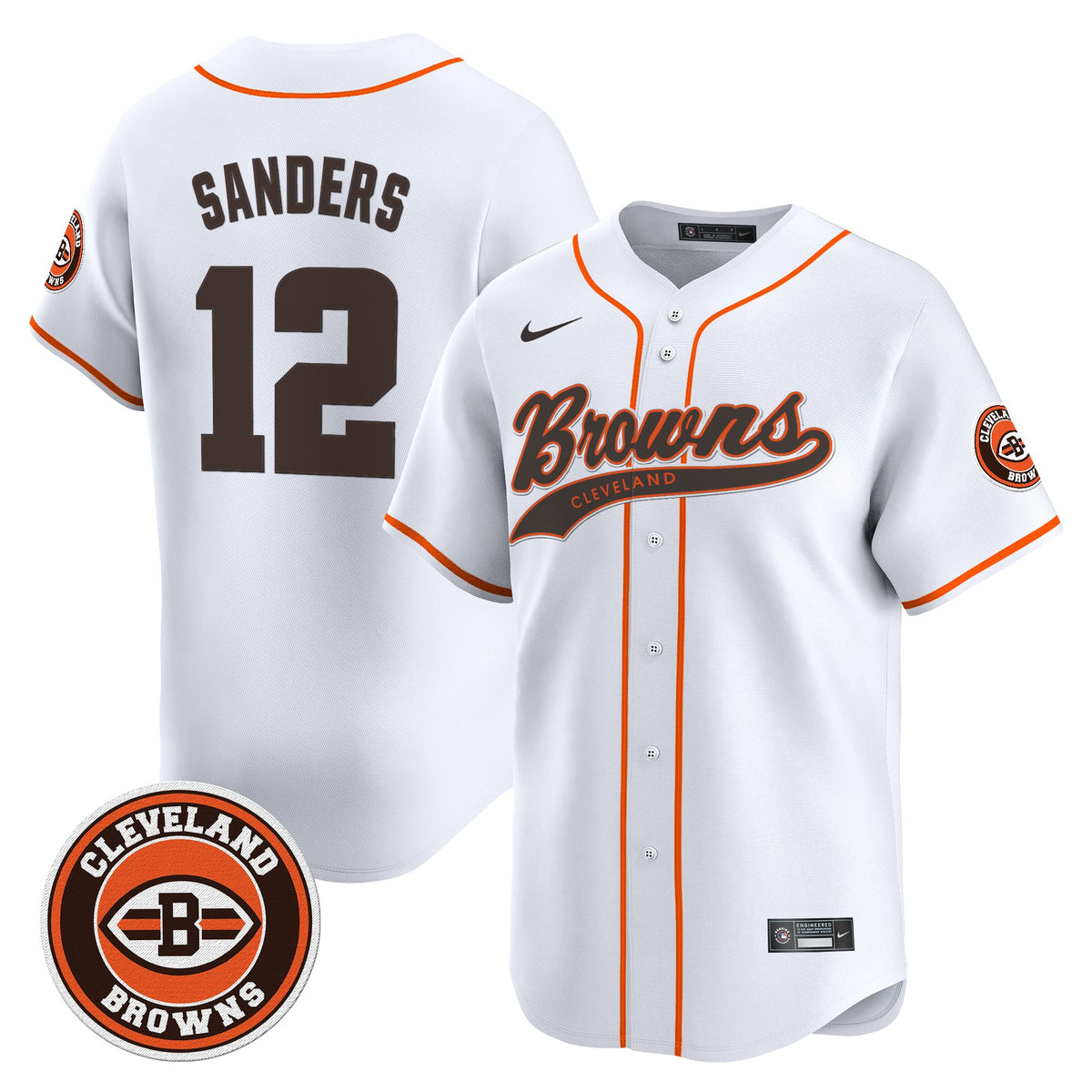 Men's Cleveland Browns 2025 Vapor Premier Limited Jersey - All Stitched - White - Shedeur Sanders — view 1