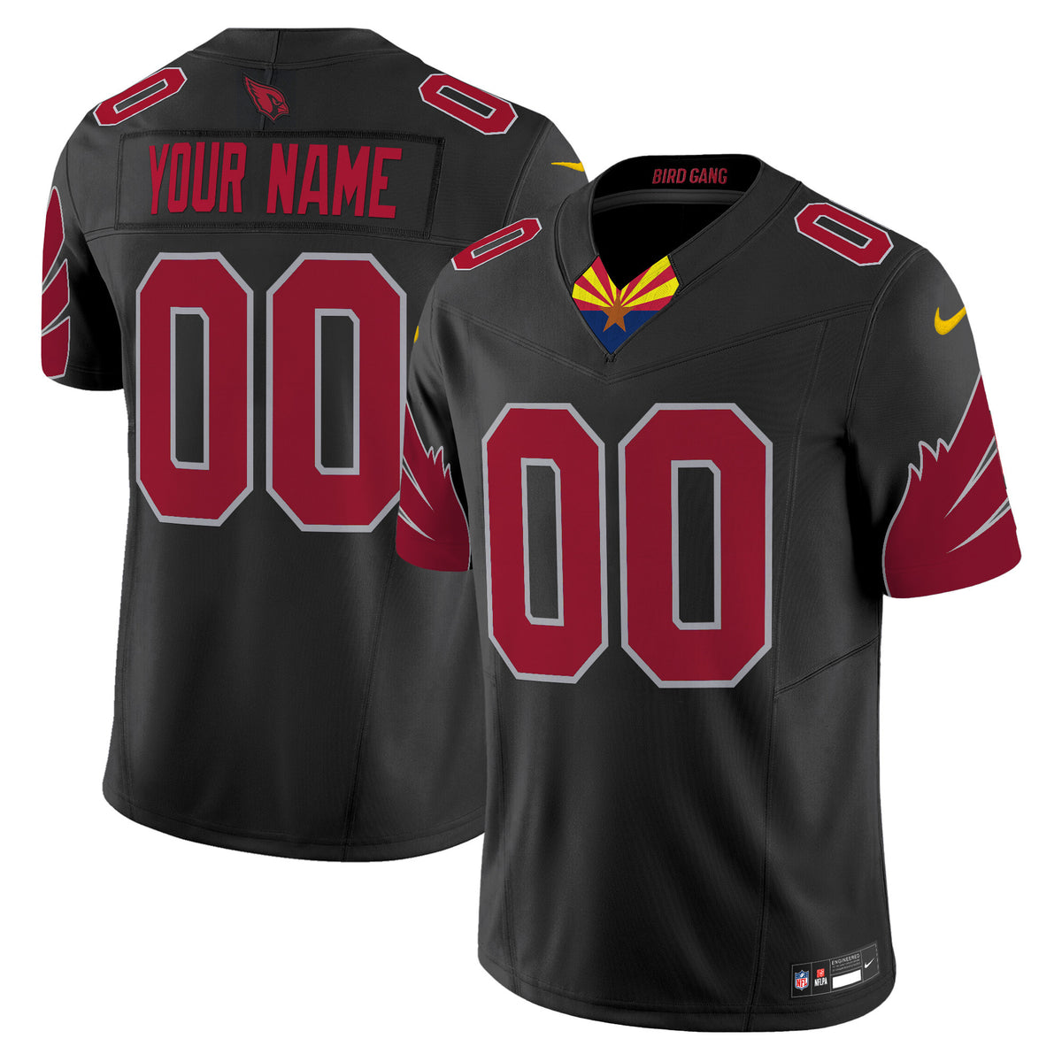 Arizona Cardinals 2024 Special Vapor Limited Custom Jersey - All Stitched - Black — view 1