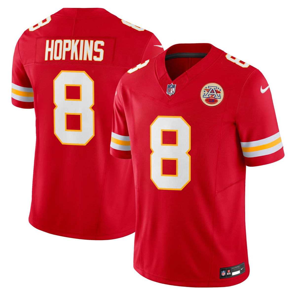 DeAndre Hopkins Kansas City Chiefs Jersey - All Stitched - Red — view 1
