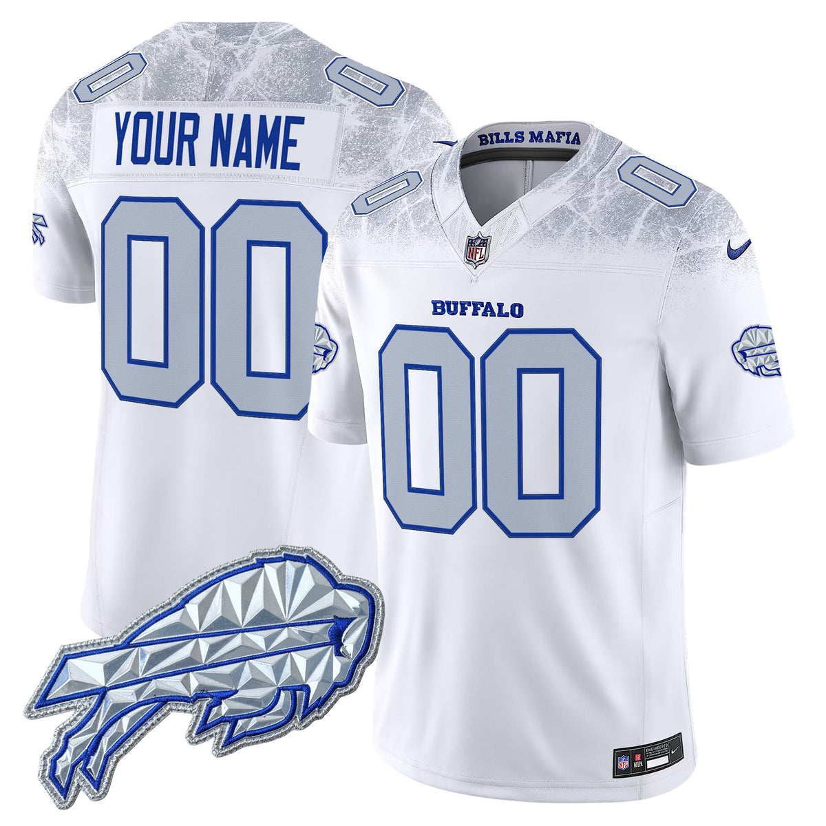 Buffalo Bills 2025 Rivalries Vapor Limited Custom Jersey - All Stitched - Cold Front — view 1