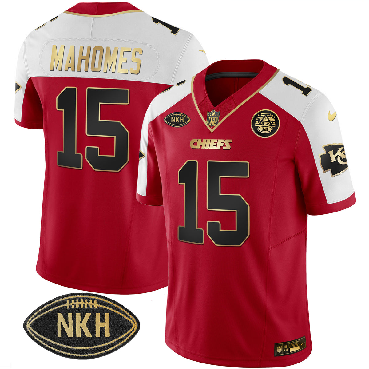 Men's Chiefs NKH Patch 2023 Vapor Limited Jersey - All Stitched - Red Alternate - Patrick Mahomes — view 1
