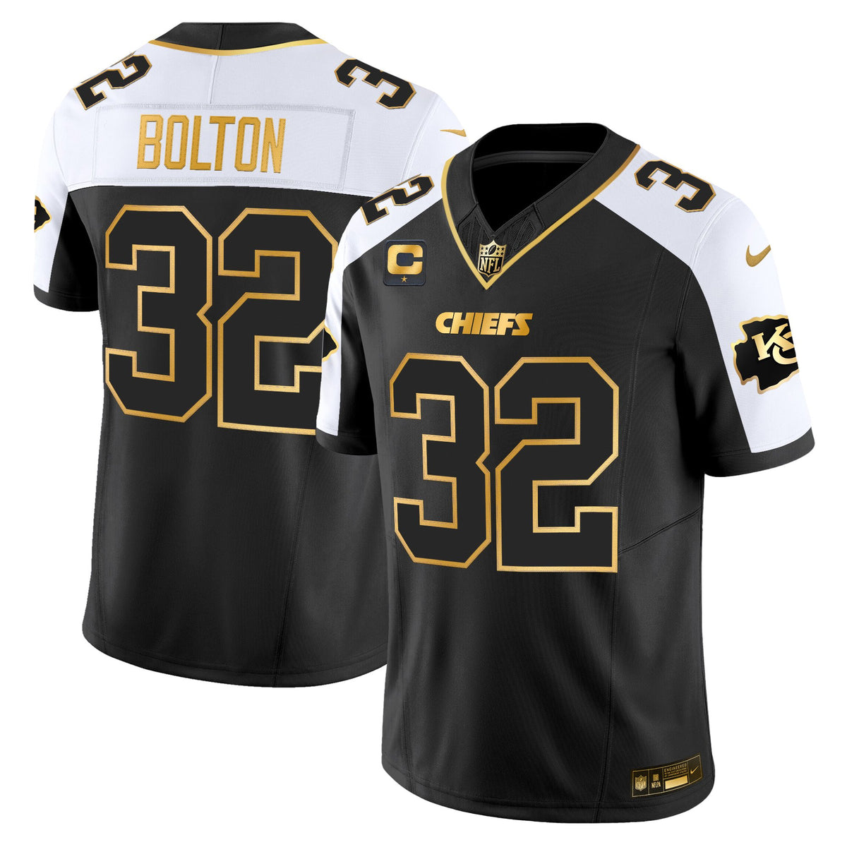 Men's Kansas City Chiefs 2025 Gold Vapor Limited Jersey - All Stitched - Alternate - Nick Bolton — view 1