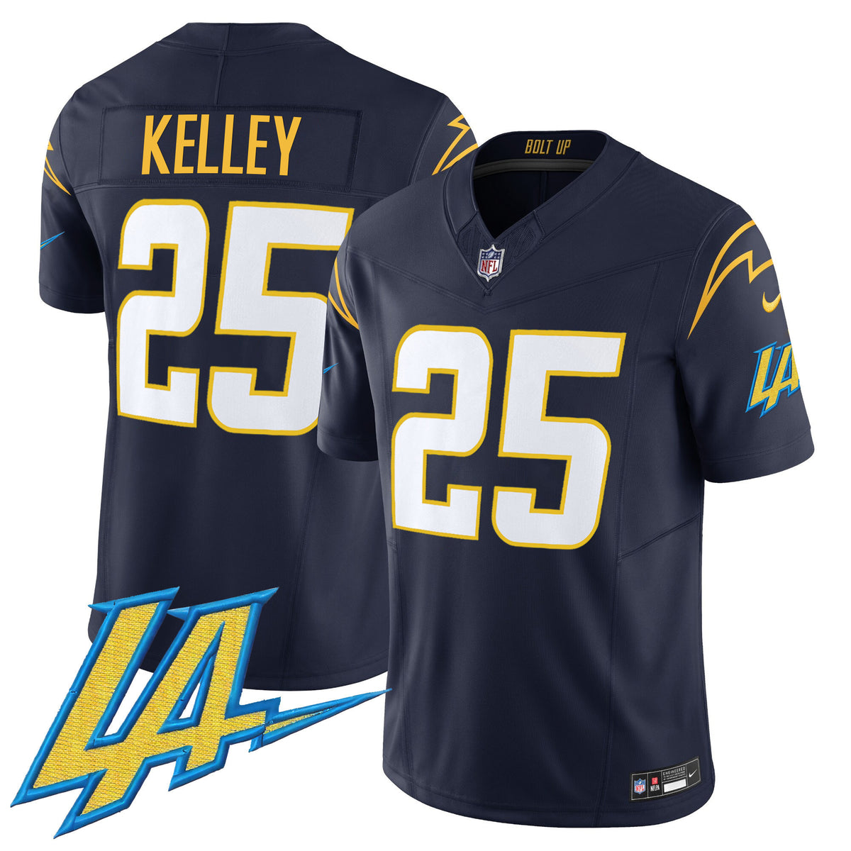 Men's Chargers Vapor Limited Jersey V2 - All Stitched - Navy - Joshua Kelley — view 1