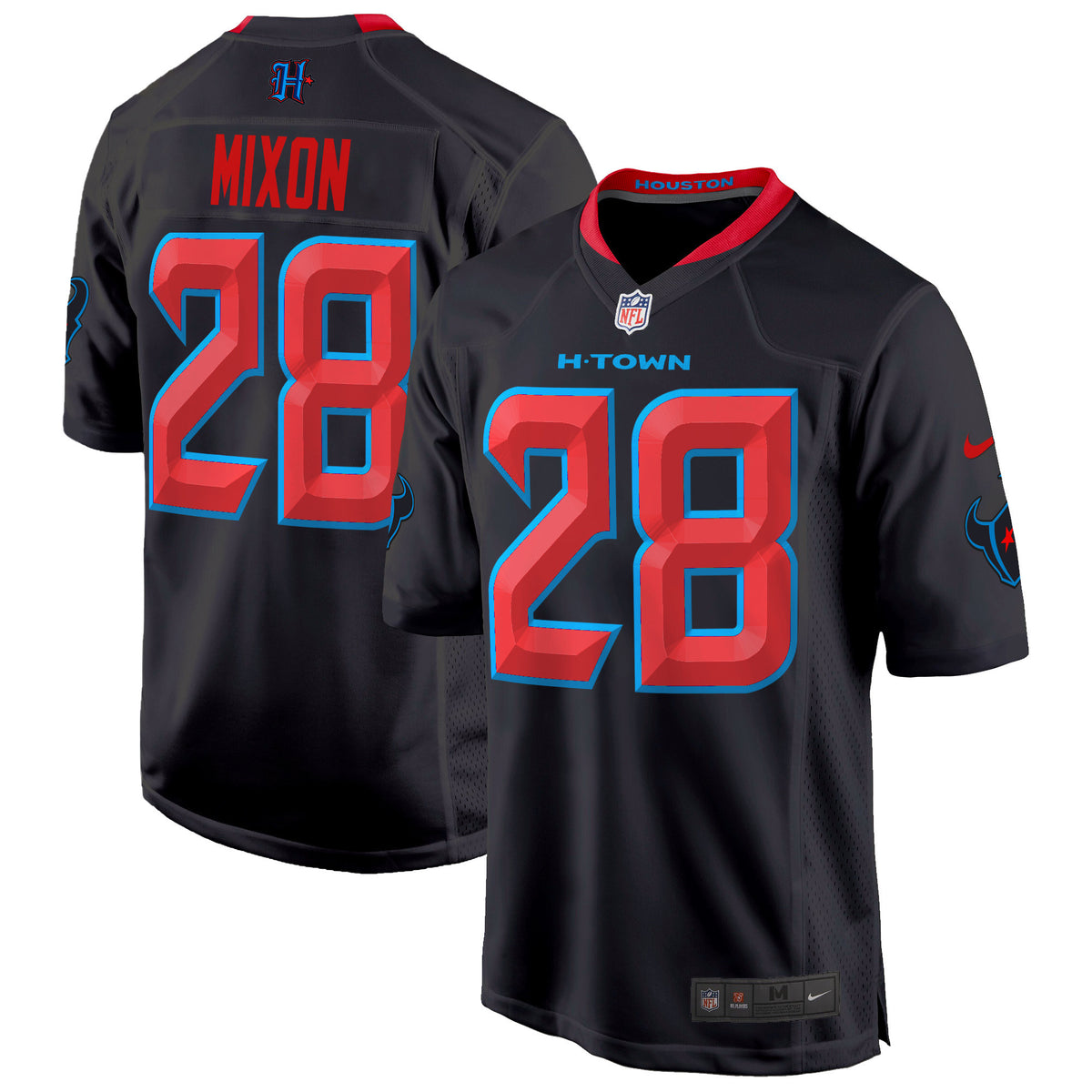 Men's Houston Texans 2024 Game Jersey - All Stitched - Navy Limited - Joe Mixon — view 1