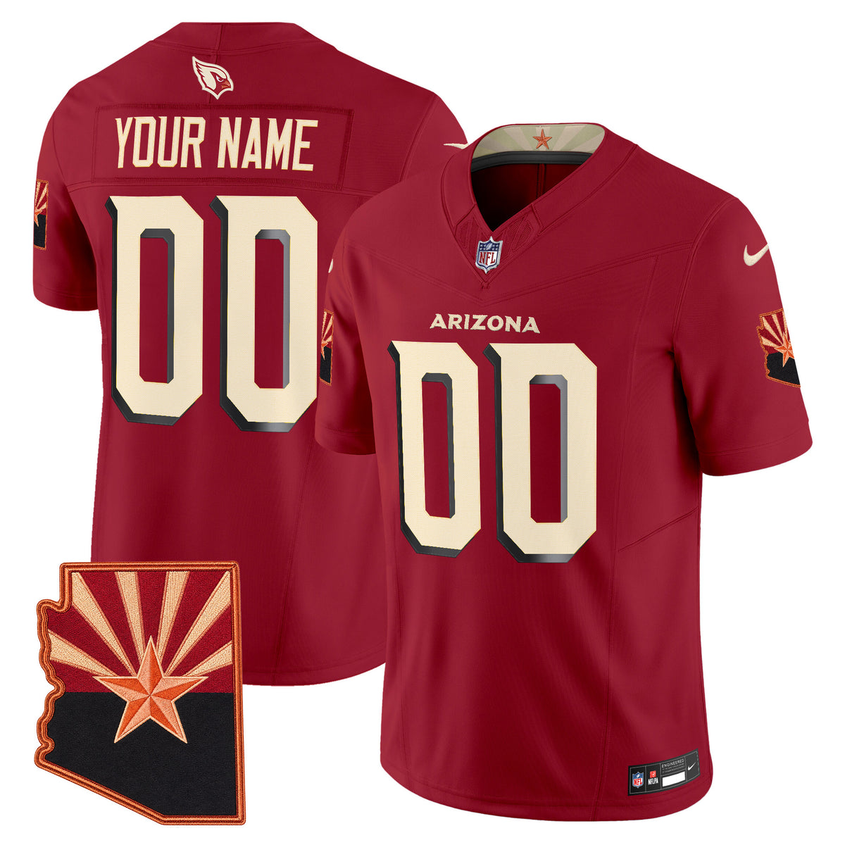 Arizona Cardinals 2025 Rivalries Vapor Limited Custom Jersey - All Stitched - Cardinal — view 1