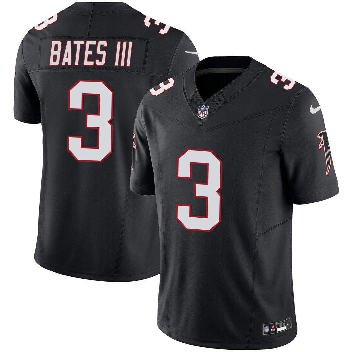 Men's Atlanta Falcons Vapor Limited Jersey - All Stitched - Black - Jessie Bates III — view 1