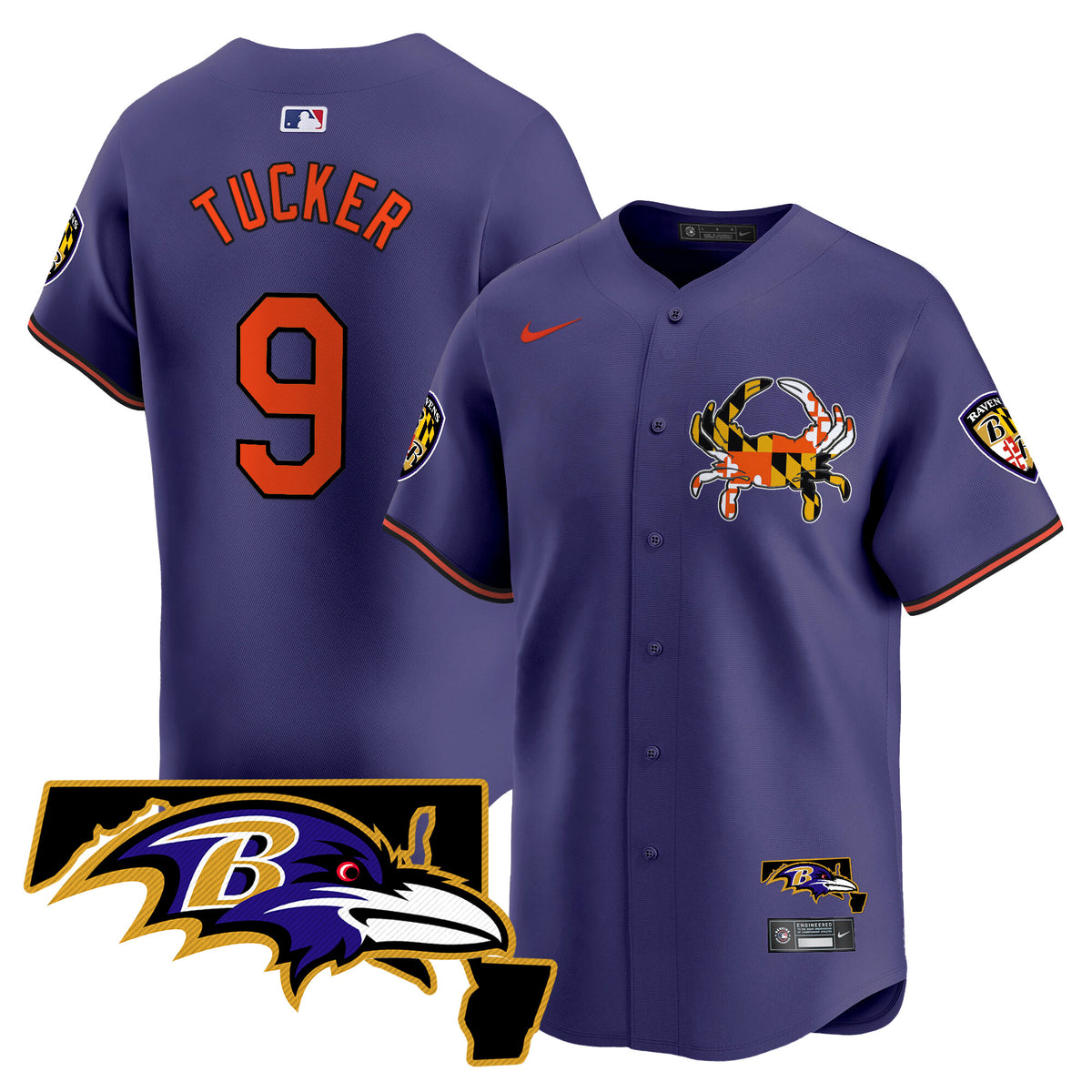 Men's Baltimore Ravens 2024 Vapor Premier Baseball Jersey - All Stitched - Purple - Justin Tucker — view 1