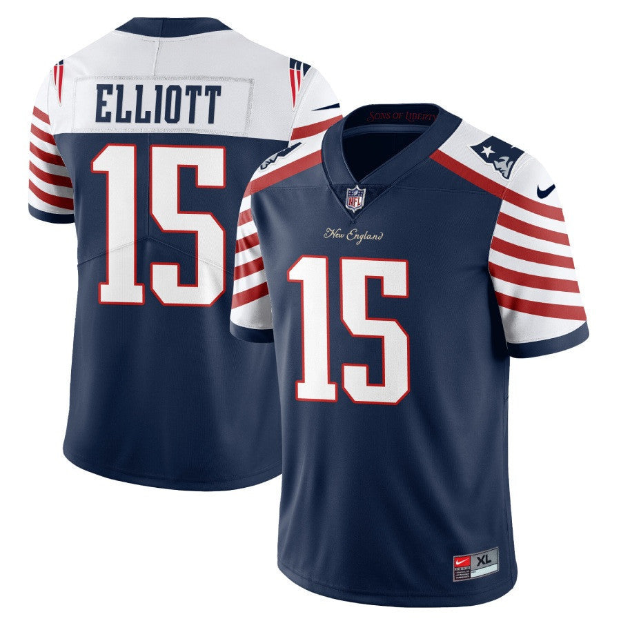 Men's New England Patriots 2023 City Edition Jersey - All Stitched - Navy Alternate - Ezekiel Elliott — view 1