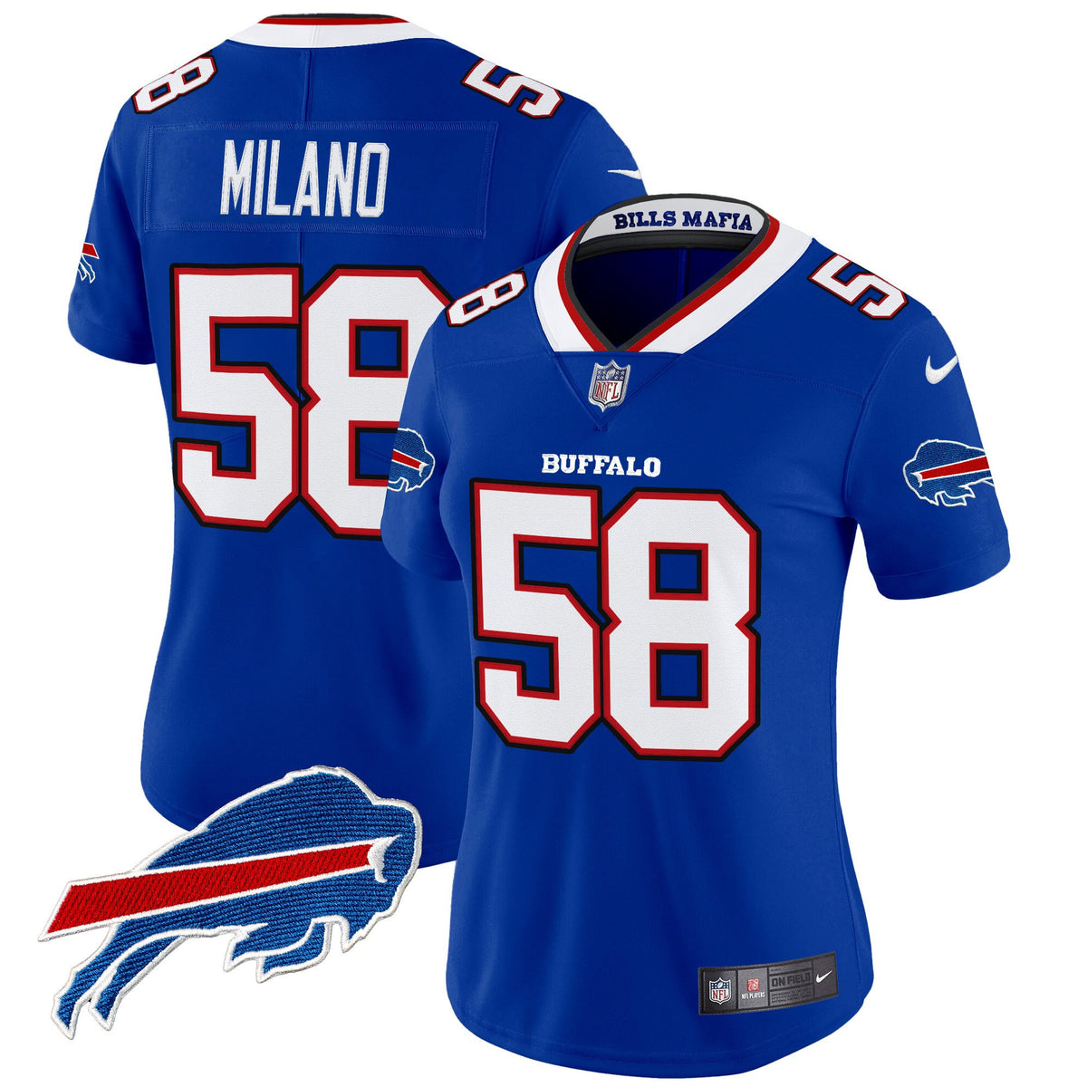 Women's Buffalo Bills 2025 Rivalries Vapor Limited Jersey - All Stitched - Royal - Matt Milano — view 1
