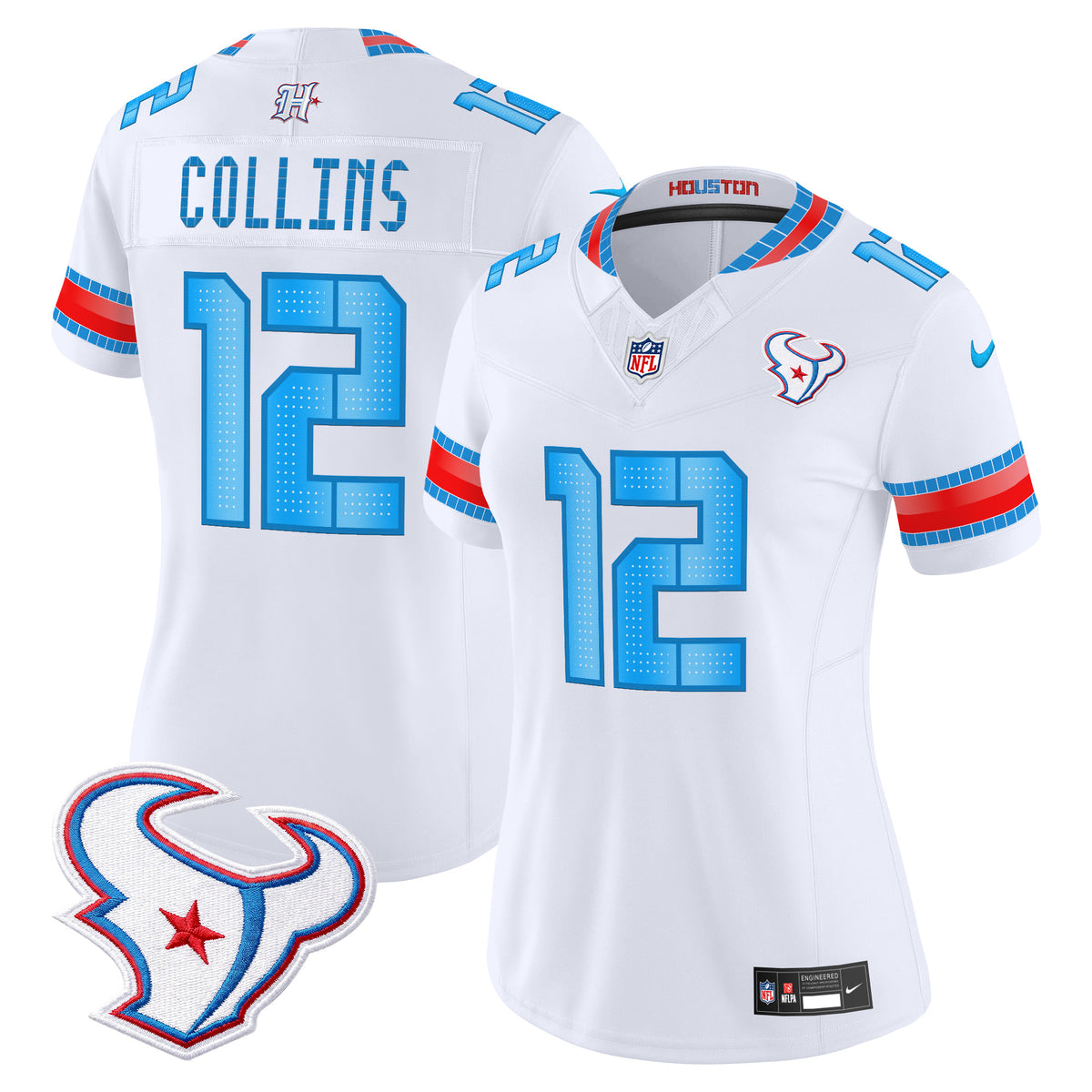 Women's Houston Texans 2026 Rivalries Vapor Limited Jersey - All Stitched - White - Nico Collins — view 1