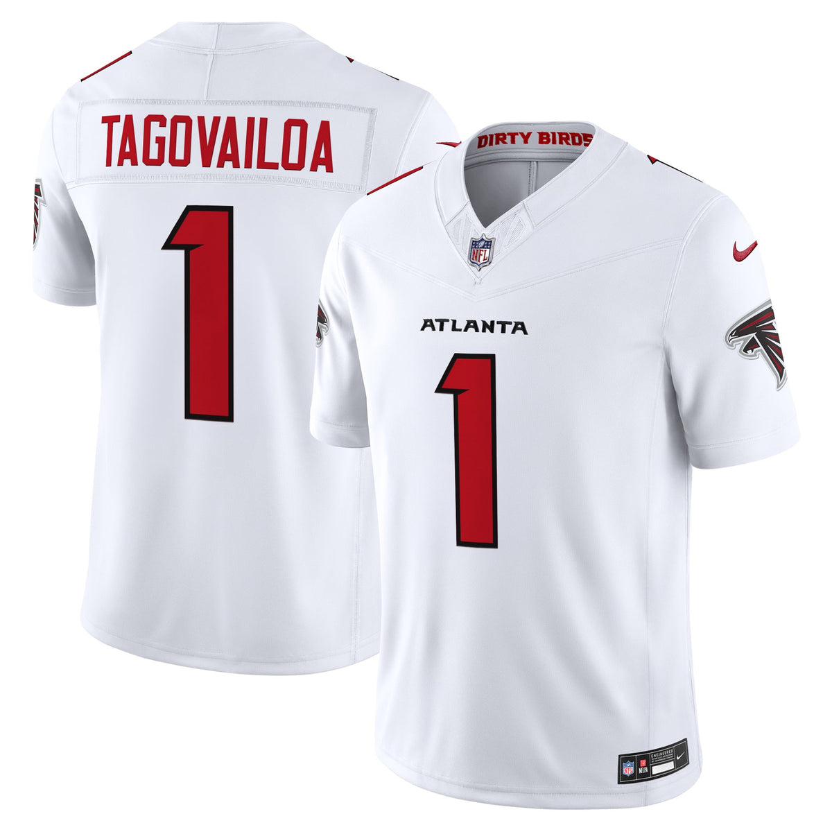 Men's Atlanta Falcons 2026 Vapor Limited Jersey - All Stitched - White - Tua Tagovailoa — view 1