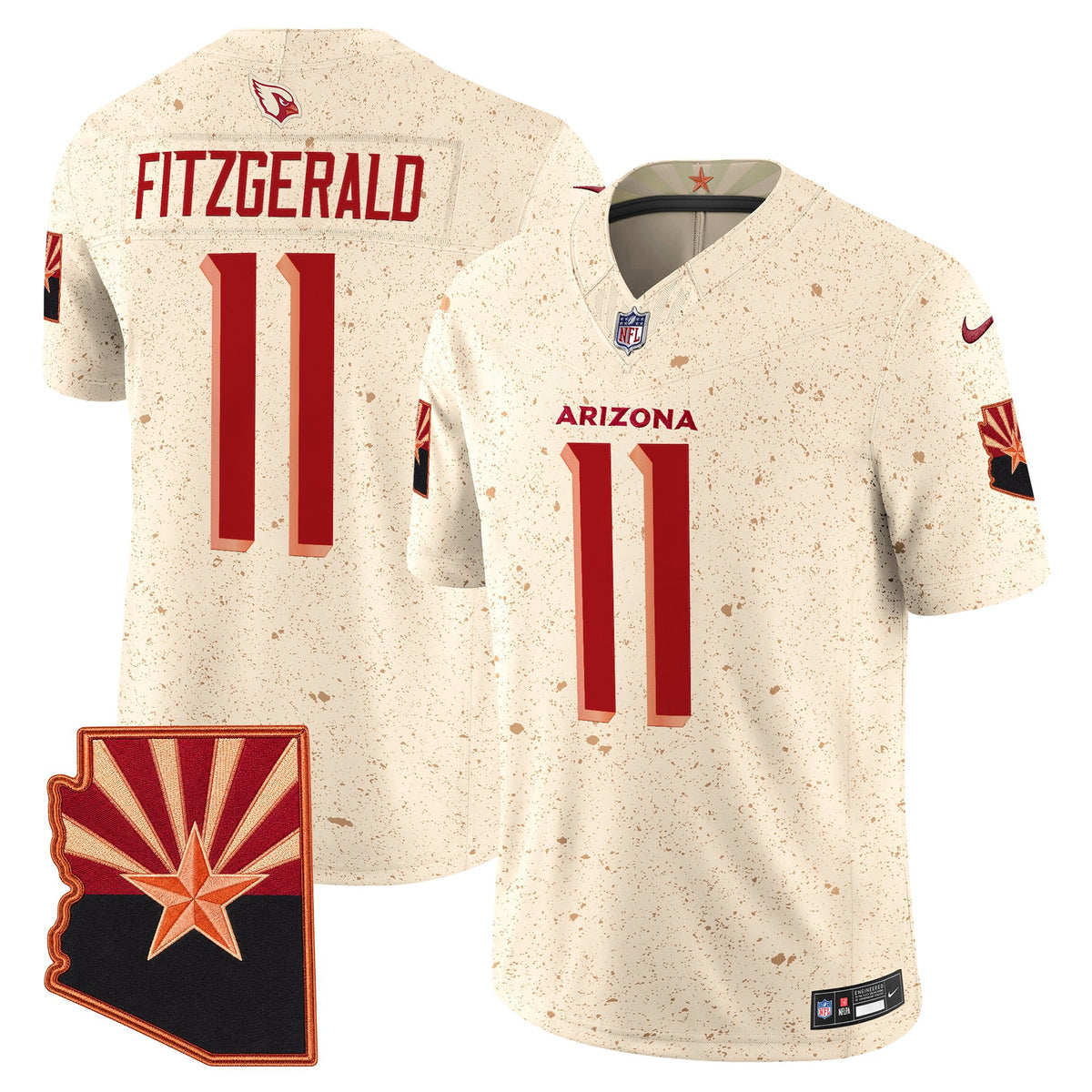 Men's Arizona Cardinals 2025 Rivalries Vapor Limited Jersey - All Stitched - Desert Tan - Larry Fitzgerald — view 1