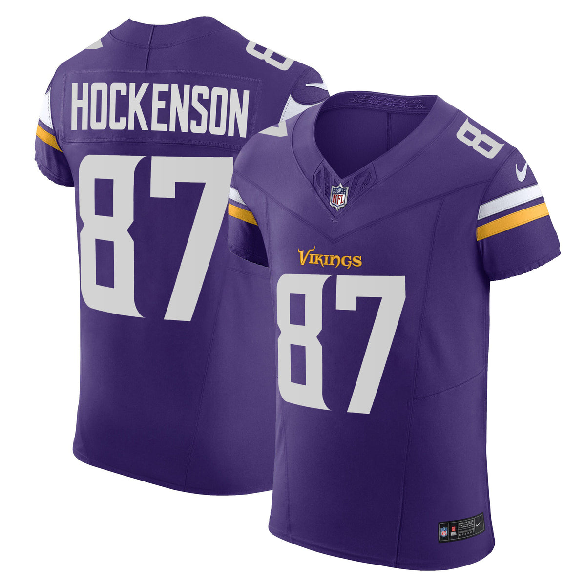 Men's Vikings Vapor Elite Jersey - All Stitched - Purple - T.J. Hockenson — view 1