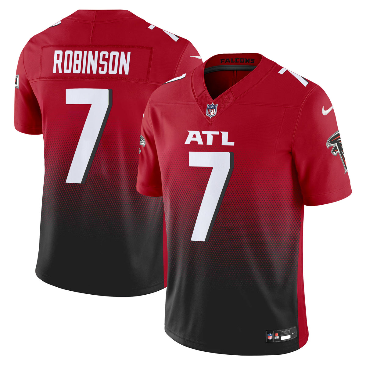 Men's Atlanta Falcons 2024 Vapor Limited Jersey - All Stitched - Red - Bijan Robinson — view 1