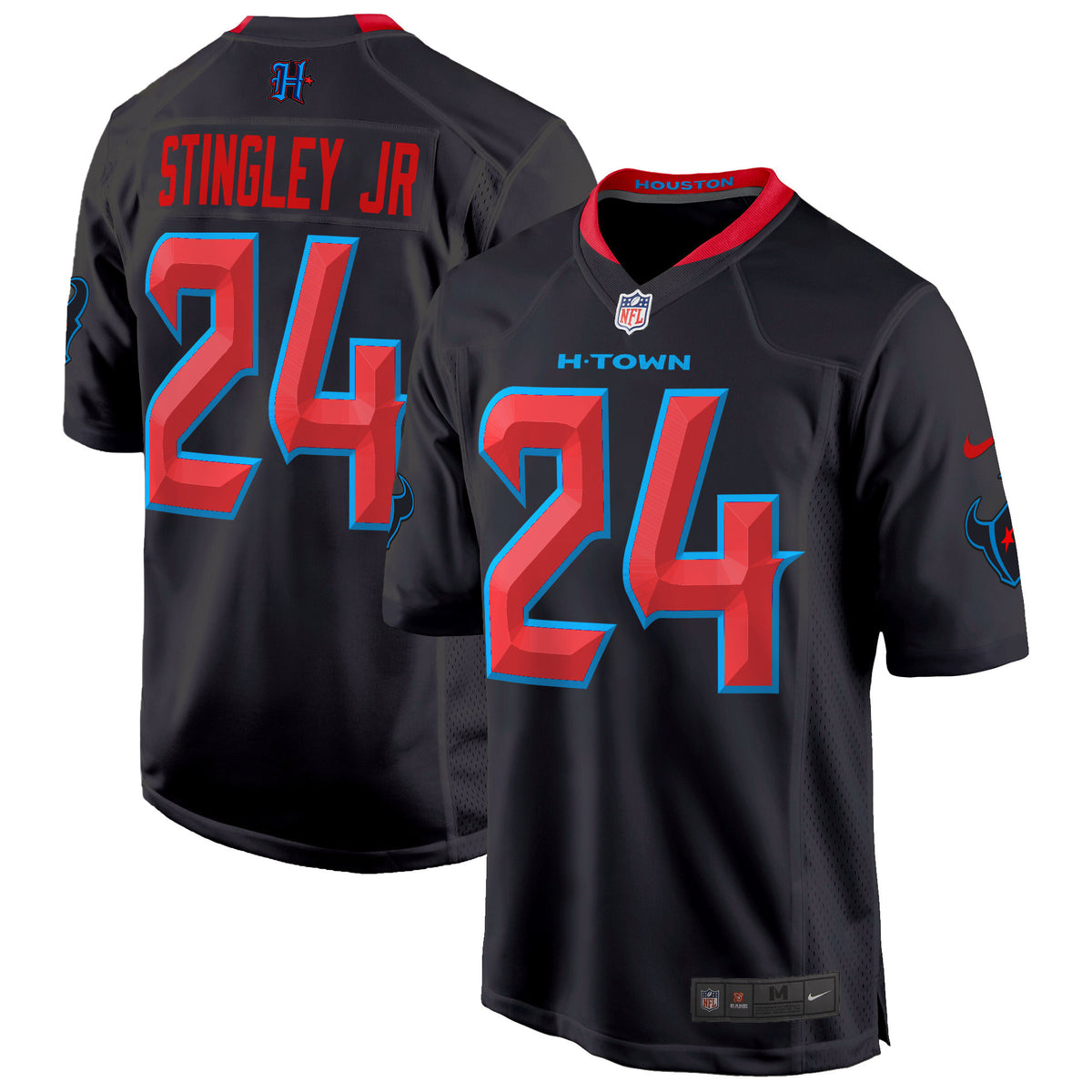 Men's Houston Texans 2024 Game Jersey - All Stitched - Navy Limited - Derek Stingley Jr — view 1