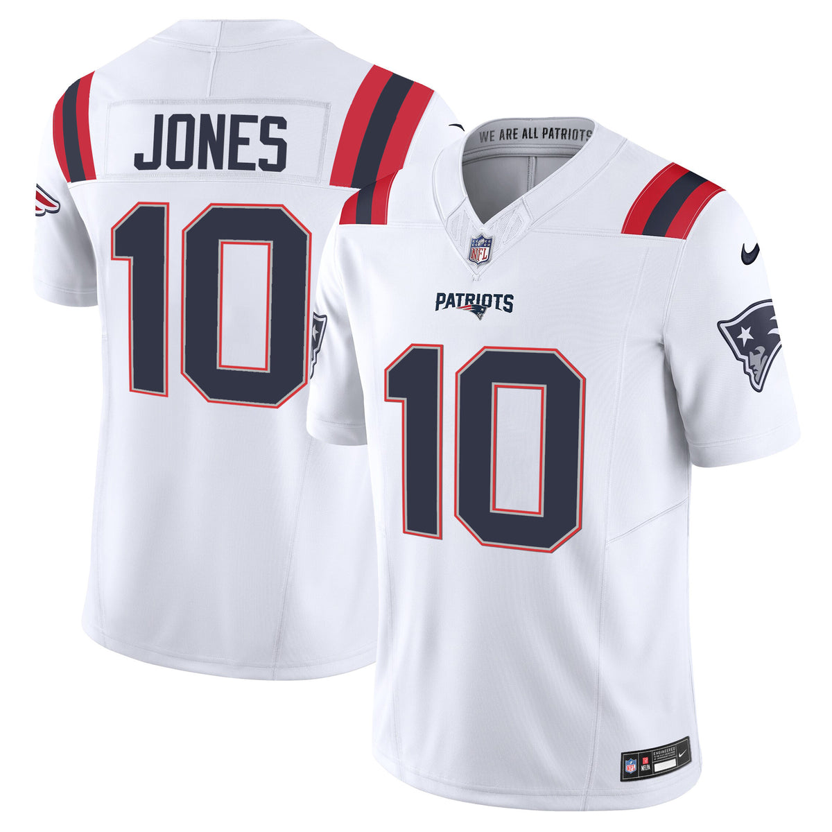 Men's Patriots Vapor Limited Jersey - All Stitched - White - Mac Jones — view 1