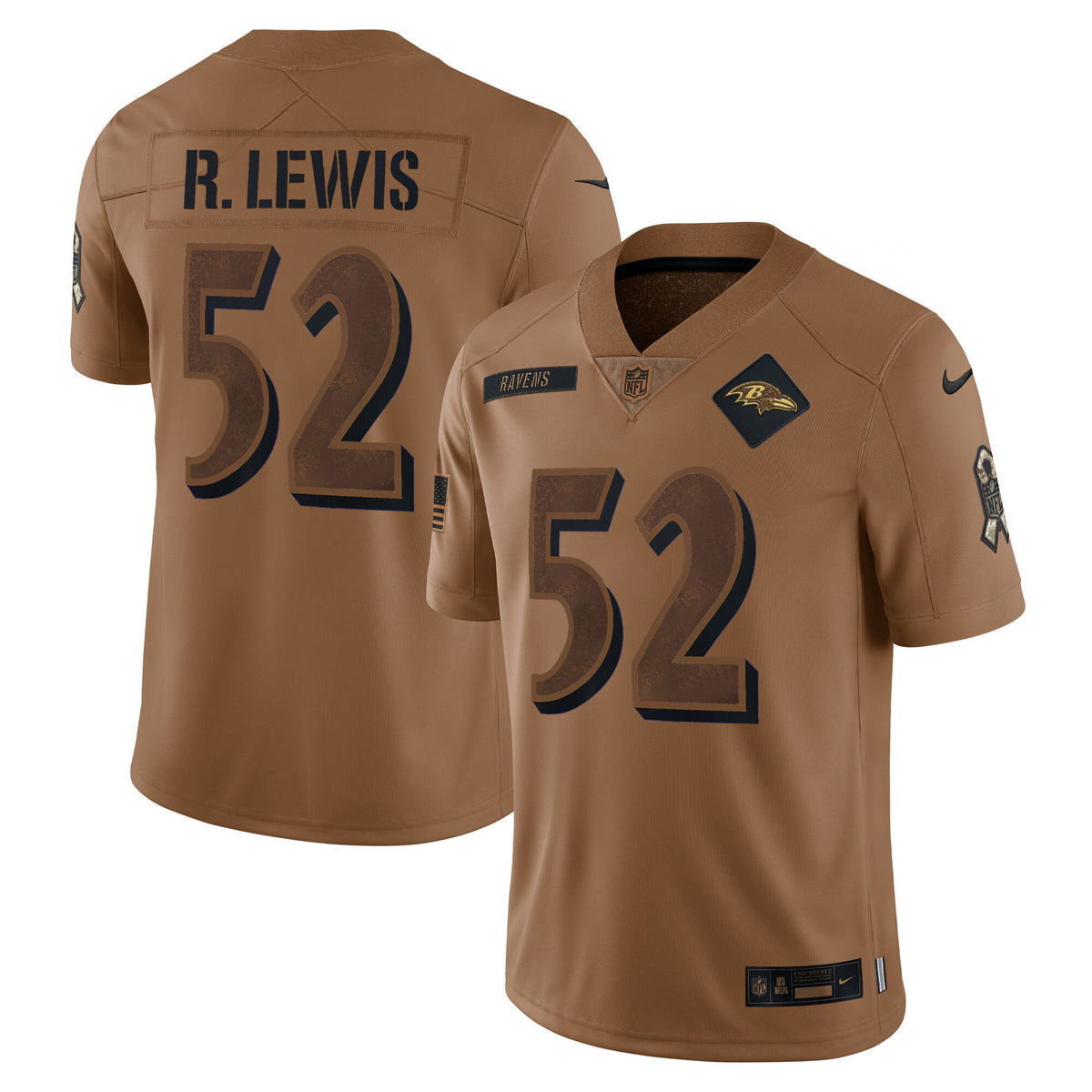 Ray Lewis Baltimore Ravens 2023 Salute To Service Limited Jersey - All Stitched - Salute To Service — view 1