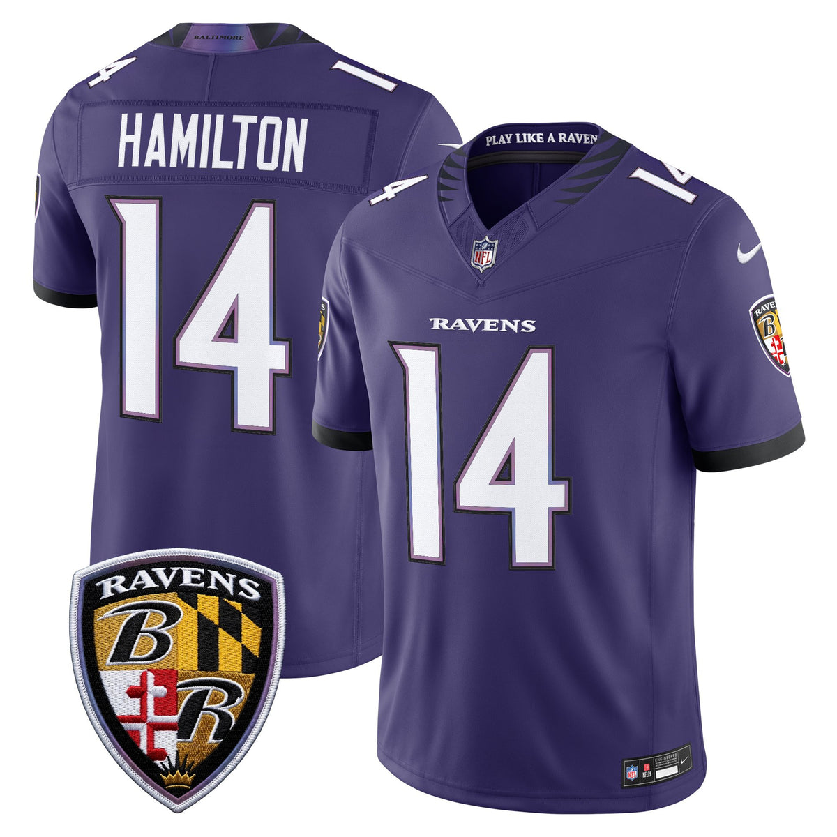 Men's Baltimore Ravens 2026 Vapor Limited Jersey - All Stitched - Purple - Kyle Hamilton — view 1