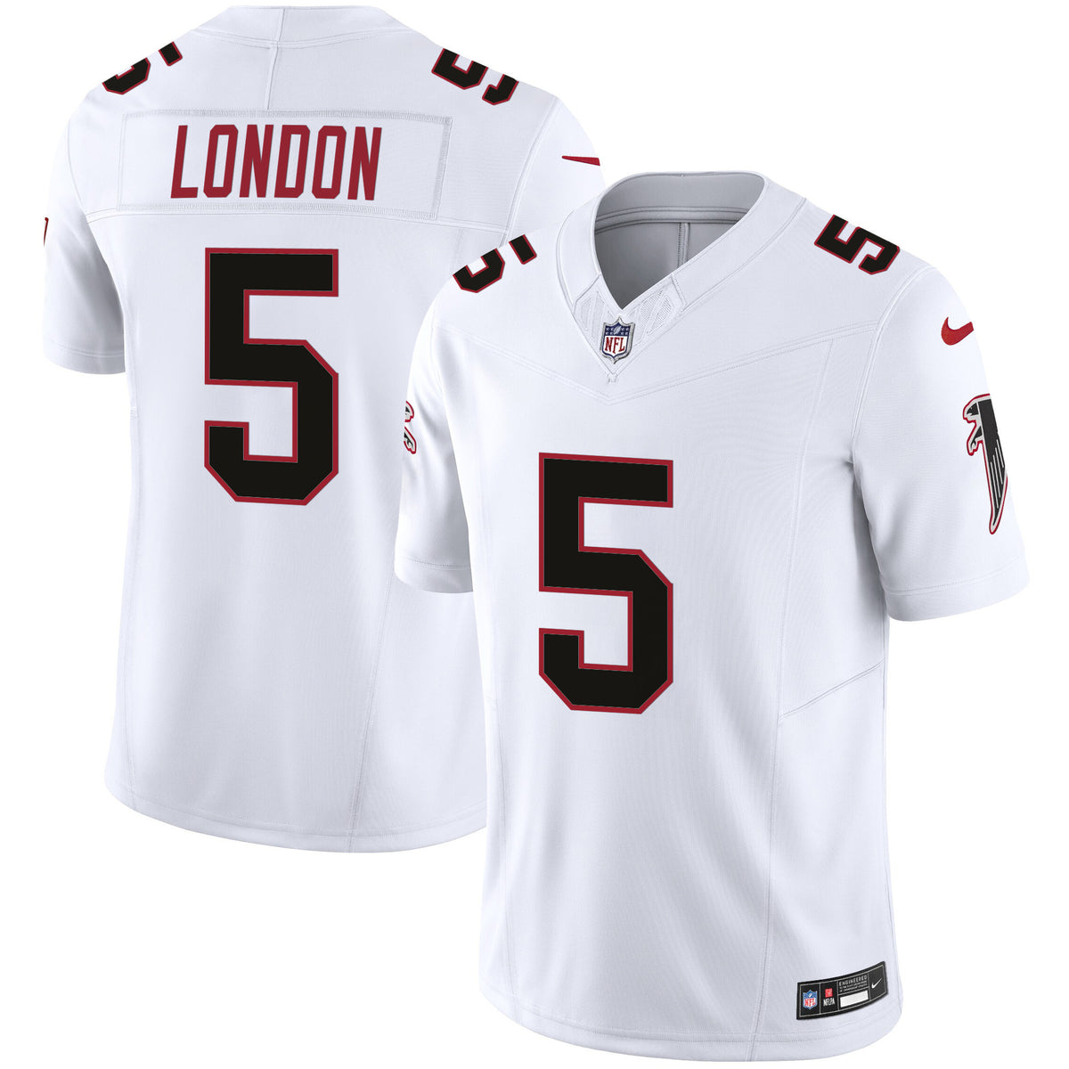 Men's Atlanta Falcons Vapor Limited Jersey - All Stitched - White - Drake London — view 1