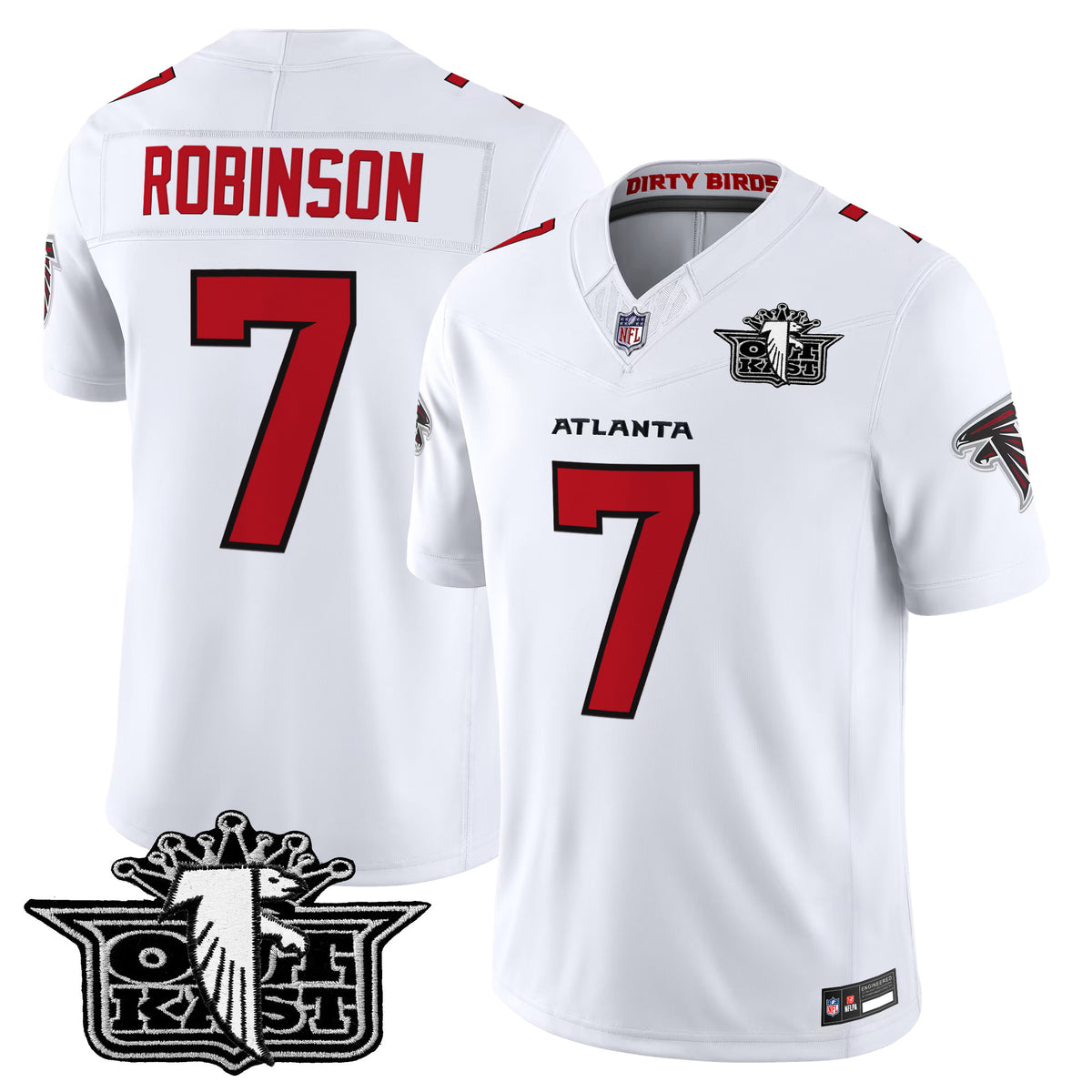 Men's Outkast x Atlanta Falcons 2026 Vapor Limited Jersey - All Stitched - White - Bijan Robinson — view 1