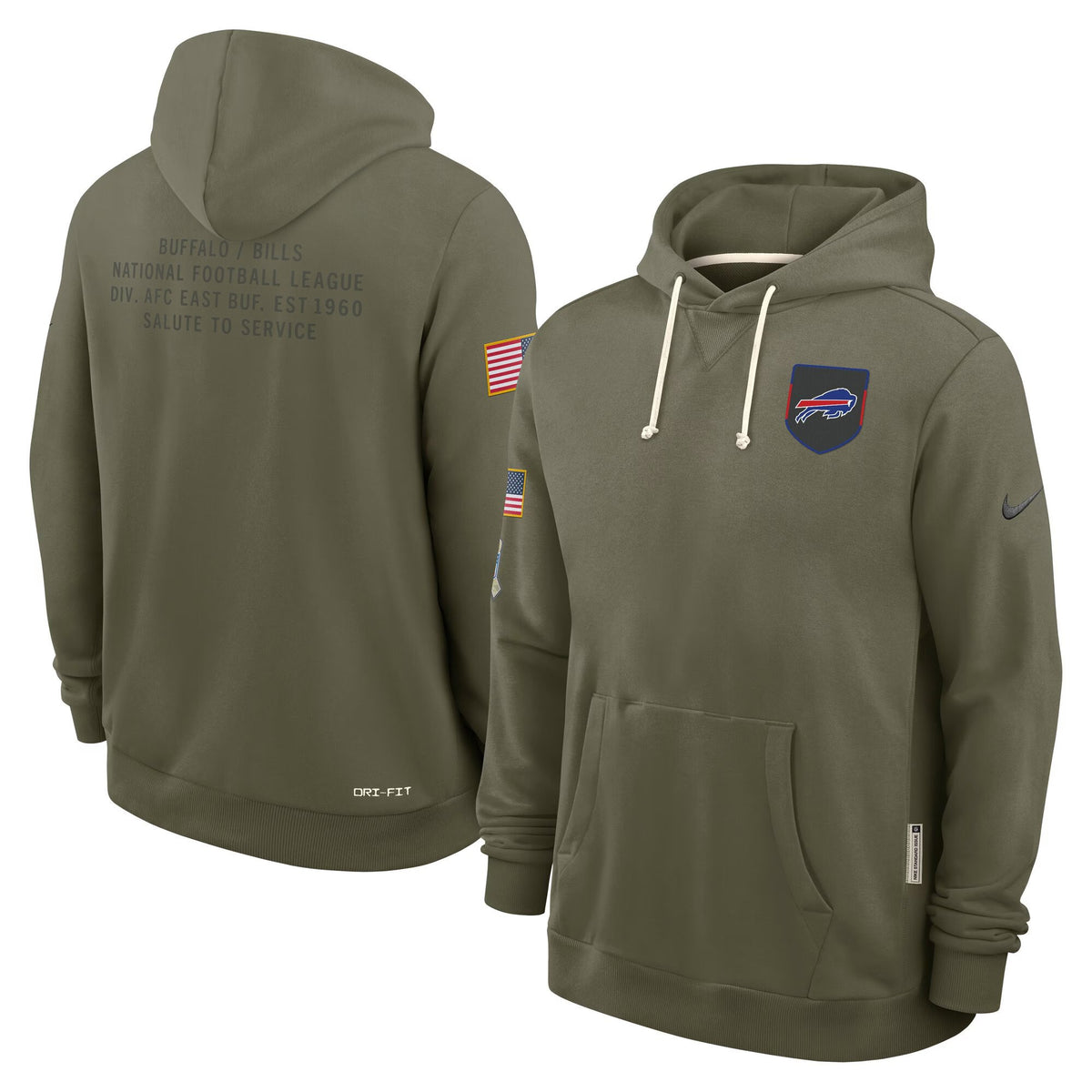 Buffalo Bills 2025 Salute to Service Pullover Hoodie - All Stitched - Team — view 1