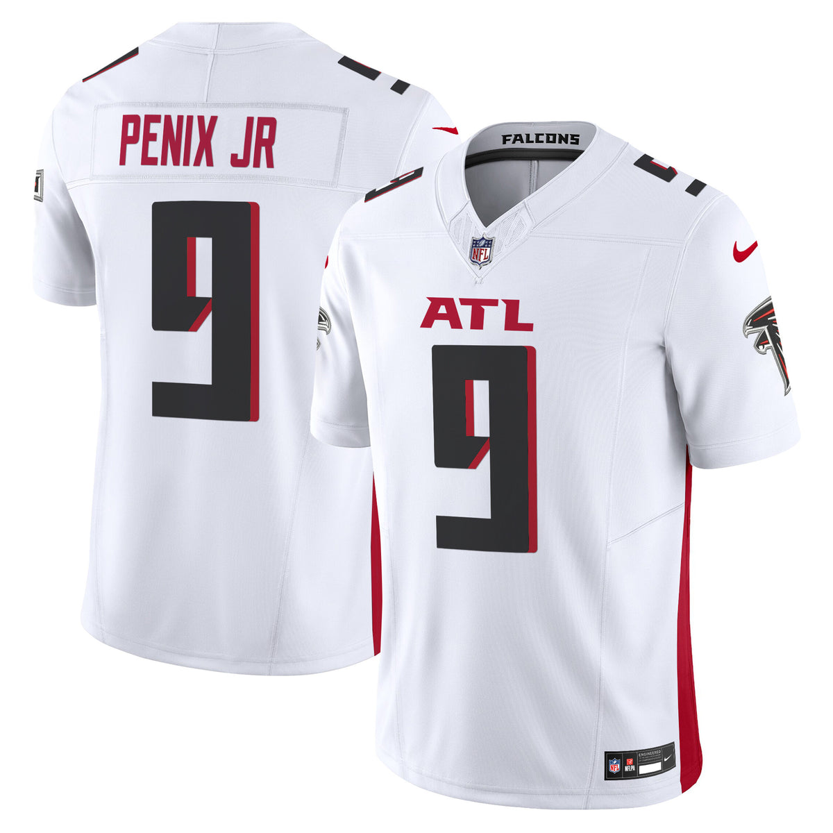 Men's Atlanta Falcons 2024 Vapor Limited Jersey - All Stitched - White - Michael Penix Jr — view 1