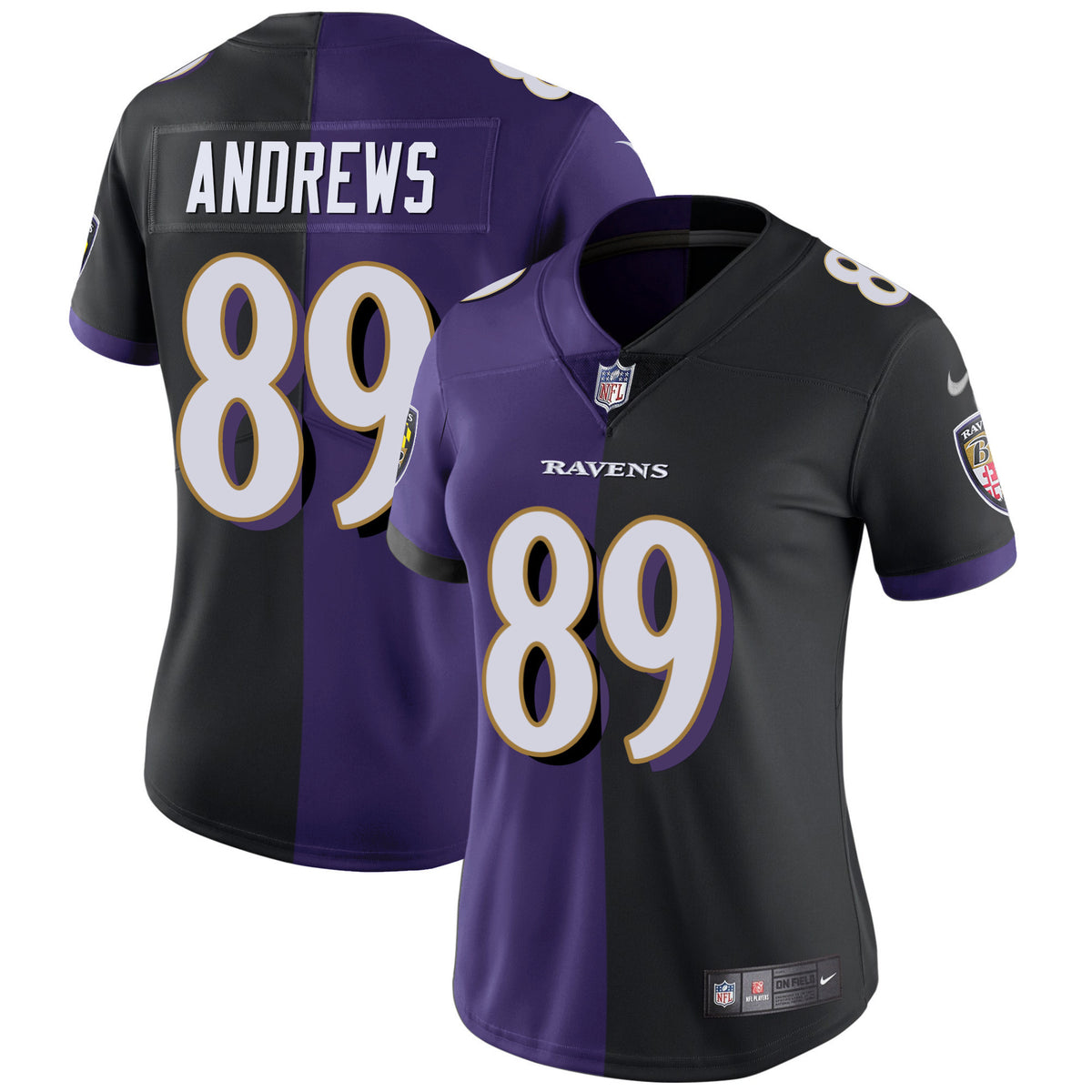 Ravens Split Vapor Jersey - All Stitched - Women - Mark Andrews — view 1