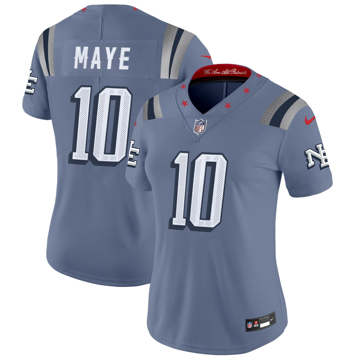 Women's New England Patriots 2025 Rivalries Vapor Limited Jersey - All Stitched - Drake Maye — view 1