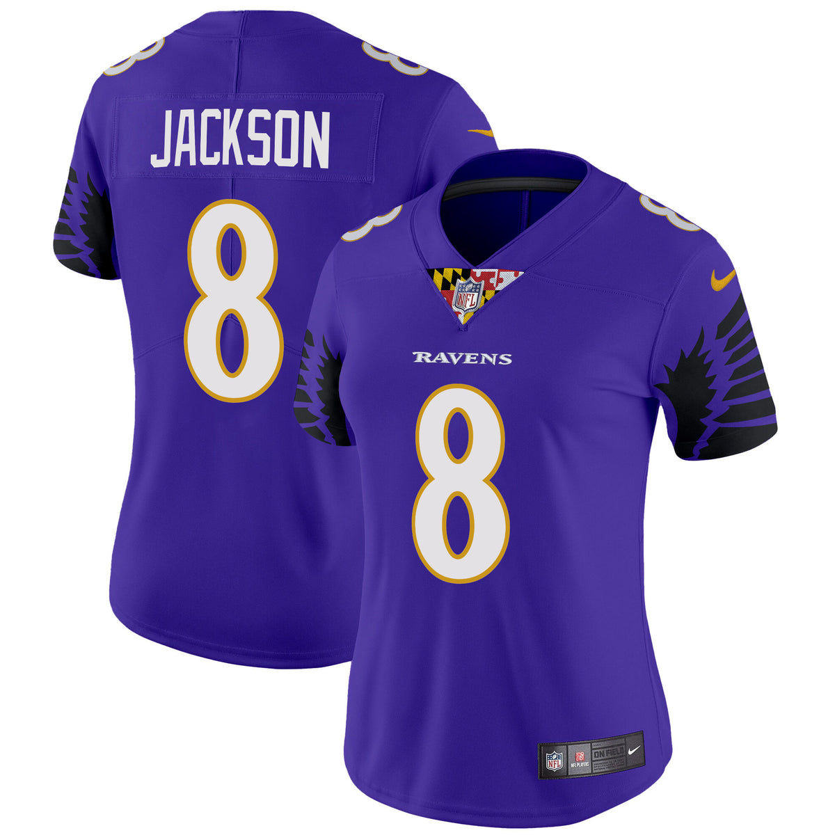 Women's Ravens Special Vapor Limited Jersey - All Stitched - Purple - Lamar Jackson — view 1