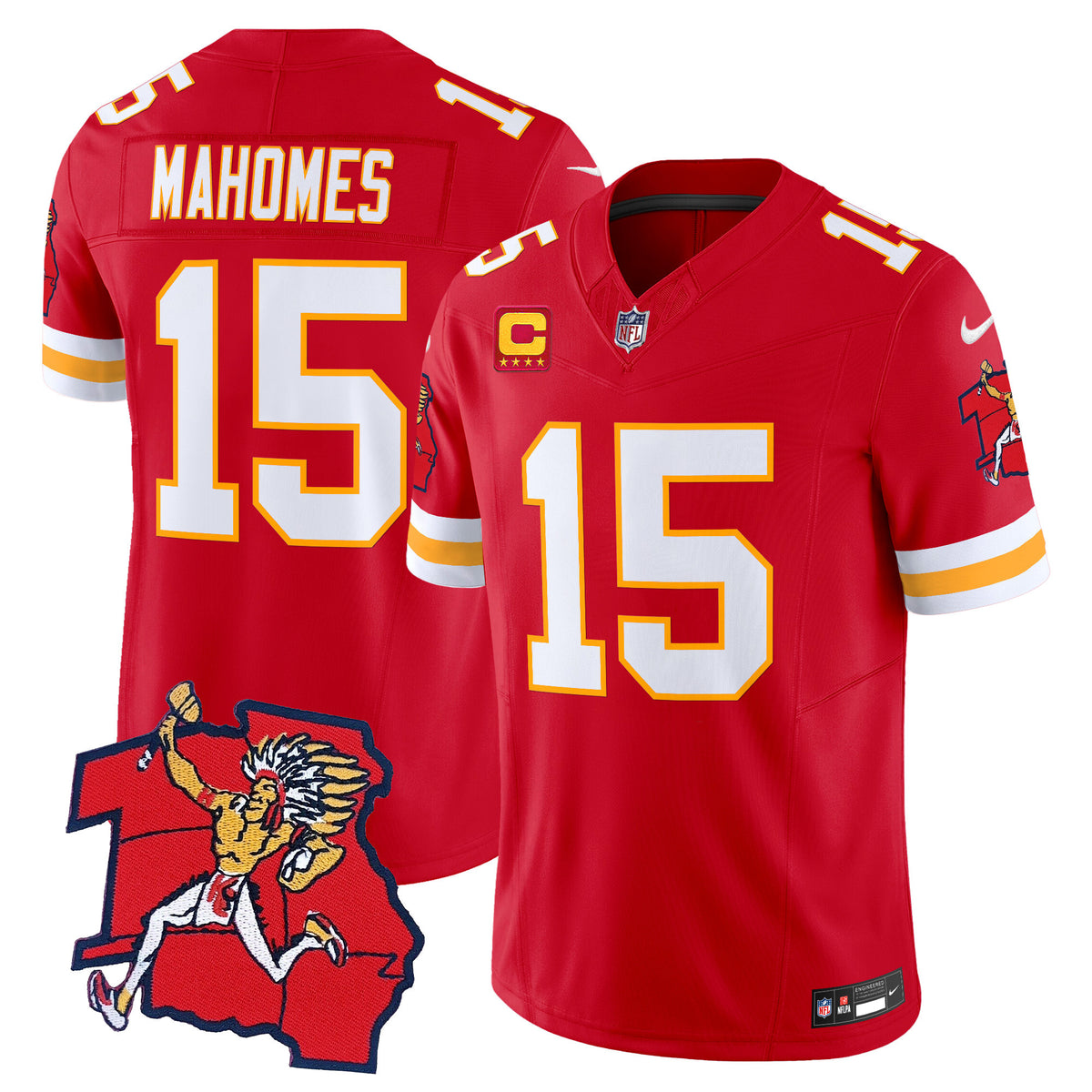 Men's Chiefs 1963 Throwback Vapor Limited Jersey - All Stitched - Red - Patrick Mahomes — view 1