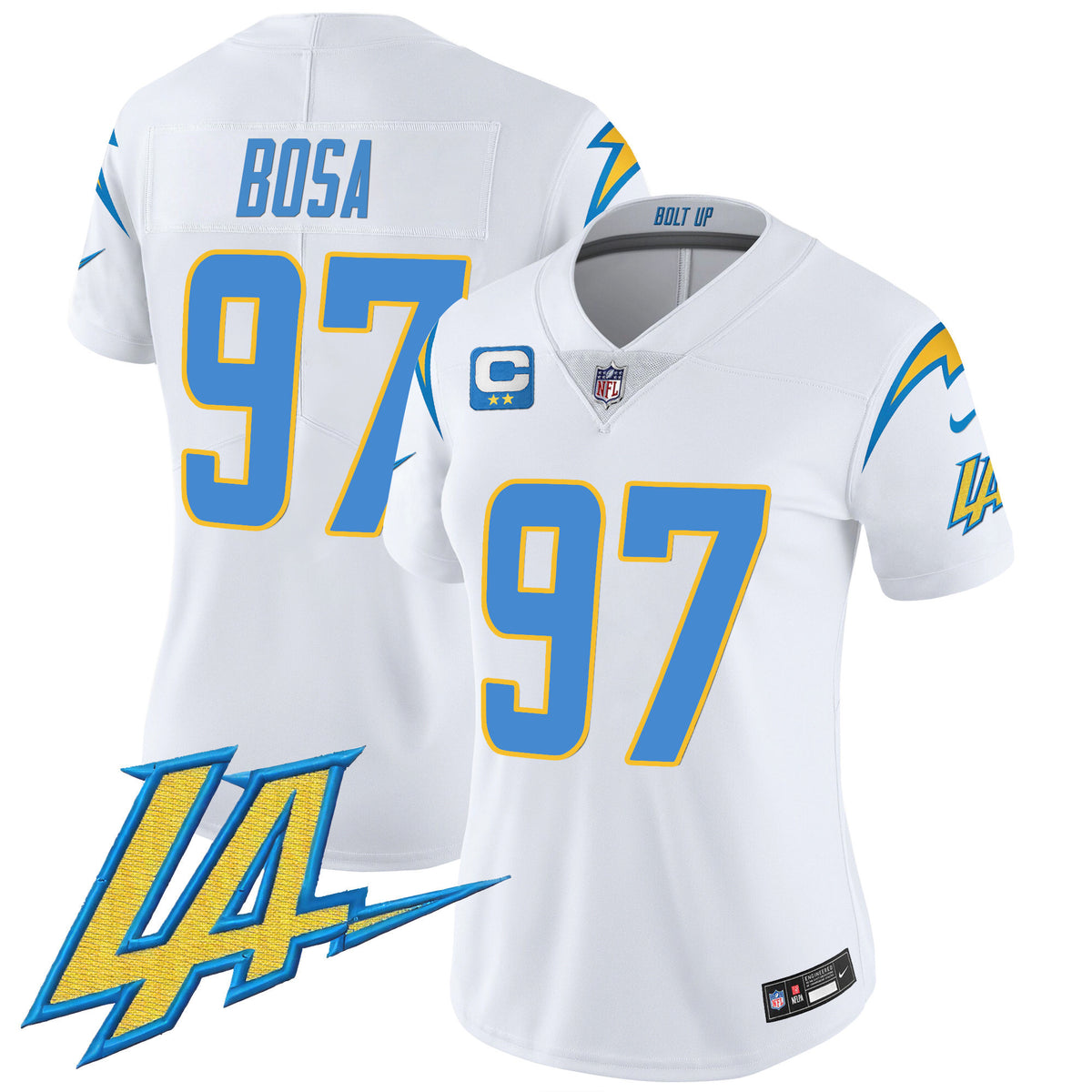 Women's Chargers Vapor Limited Jersey V2 - All Stitched - White - Joey Bosa — view 1