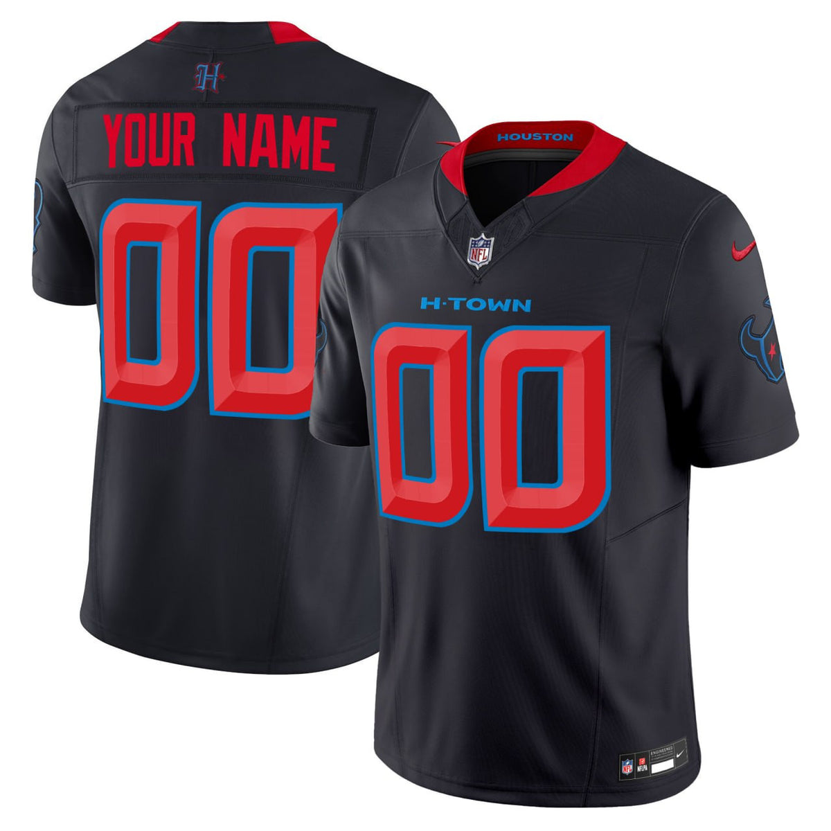 Houston Texans Custom Navy Limited 2024 Jersey - All Stitched - Navy Limited — view 1