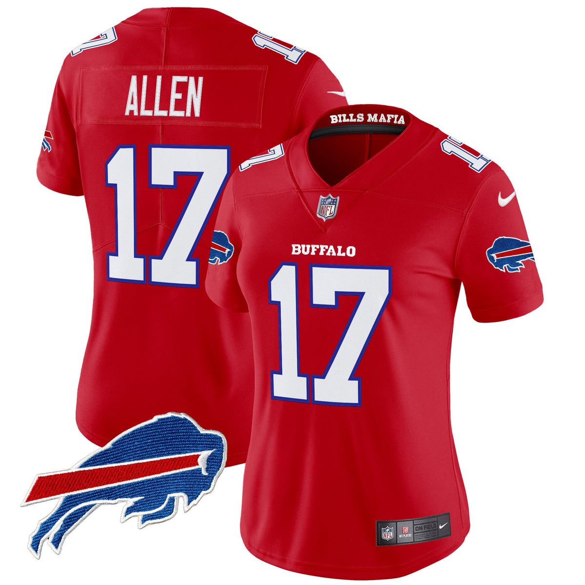 Women's Buffalo Bills 2025 Rivalries Vapor Limited Jersey - All Stitched - Red - Josh Allen — view 1