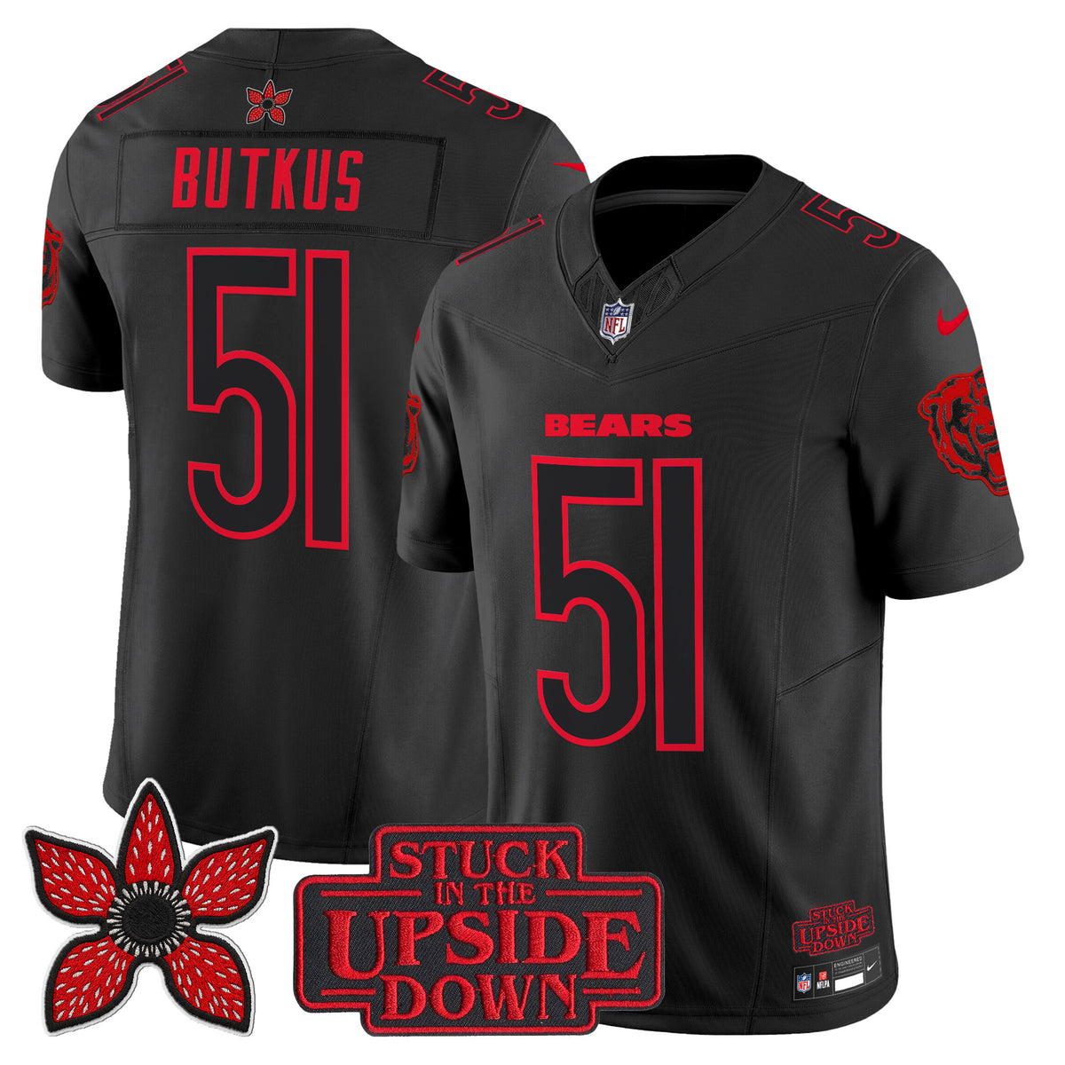 Chicago Bears 'Stranger Things Edition' Vapor Limited Jersey - All Stitched - Dick Butkus — view 1