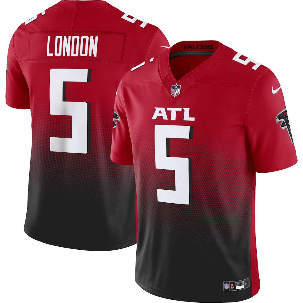 Drake London Atlanta Falcons Jersey - All Stitched - Red — view 1