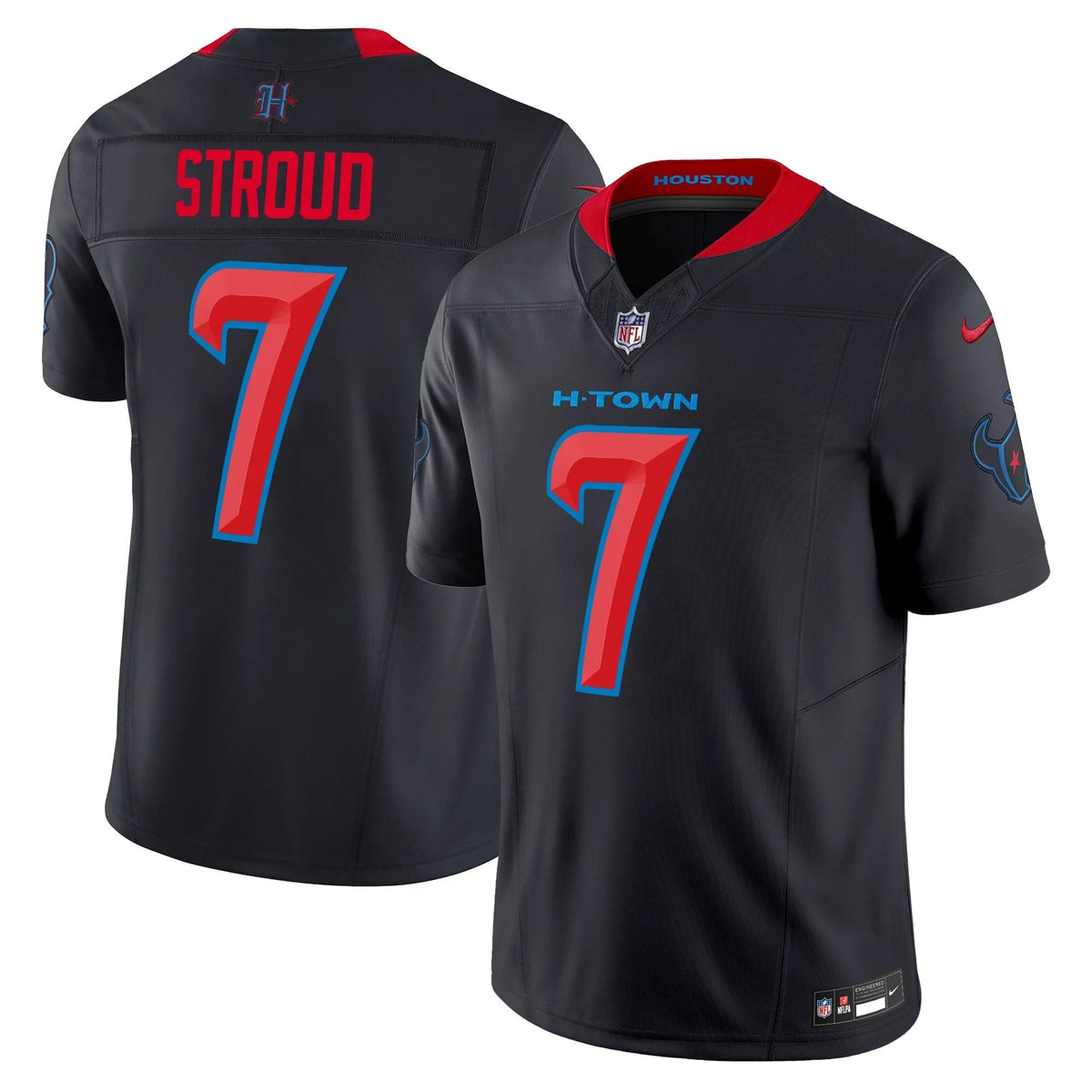 CJ Stroud Houston Texans Navy Limited Jersey - All Stitched - Navy Limited — view 1