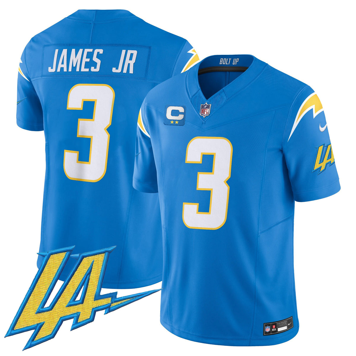 Men's Chargers Vapor Limited Jersey V2 - All Stitched - Powder Blue - Derwin James Jr — view 1
