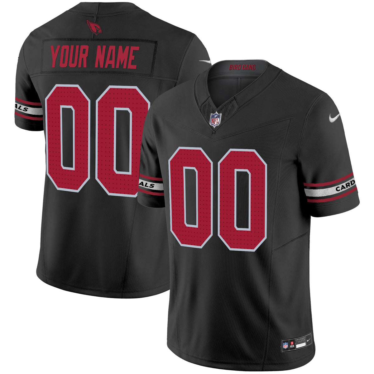 Arizona Cardinals 2024 Vapor Limited Custom Jersey - All Stitched - Black — view 1