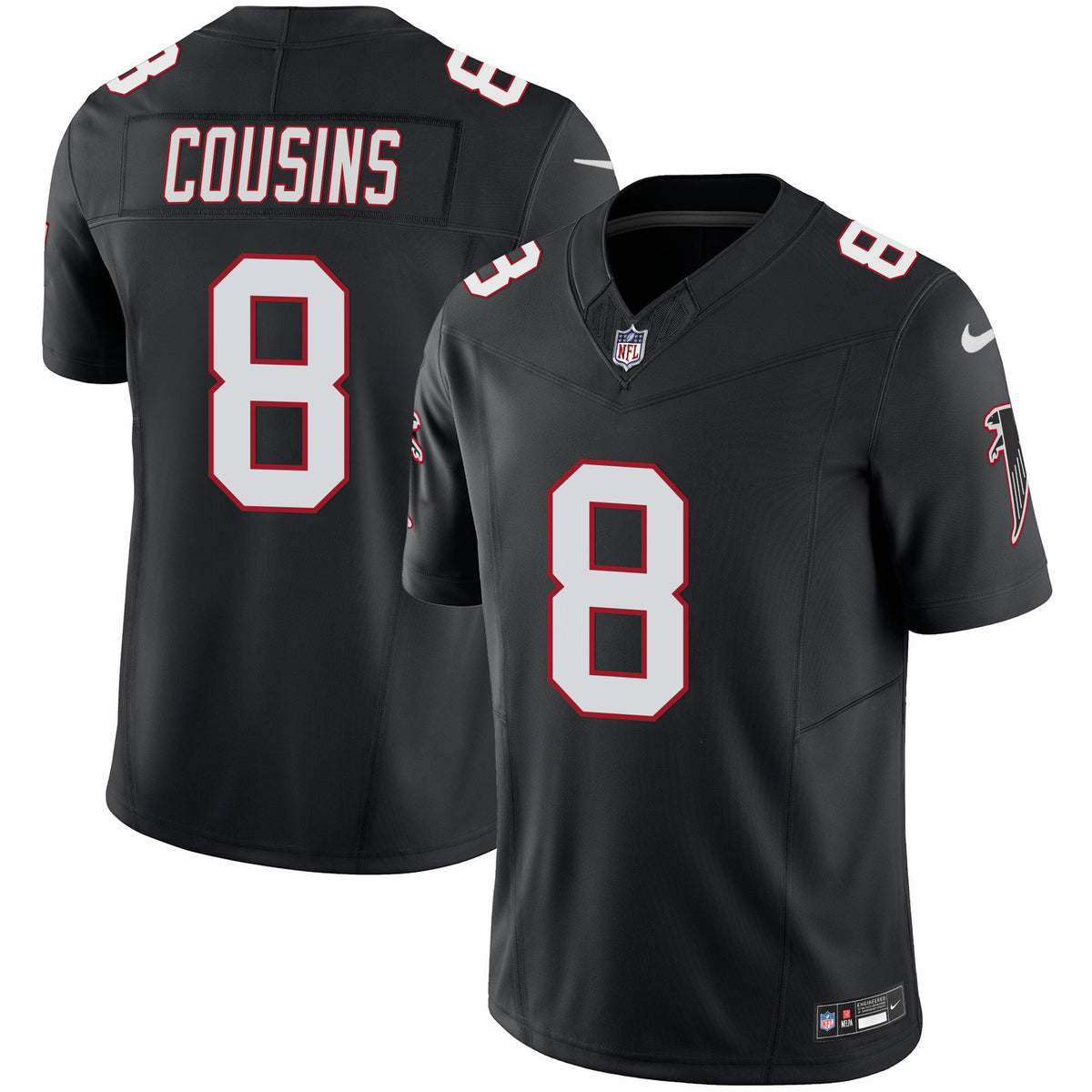 Men's Atlanta Falcons Vapor Limited Jersey - All Stitched - Black - Kirk Cousins — view 1