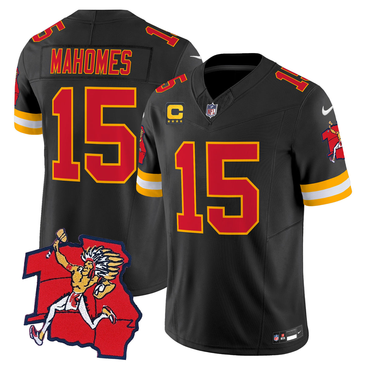 Men's Chiefs 1963 Throwback Vapor Limited Jersey - All Stitched - Black - Patrick Mahomes — view 1