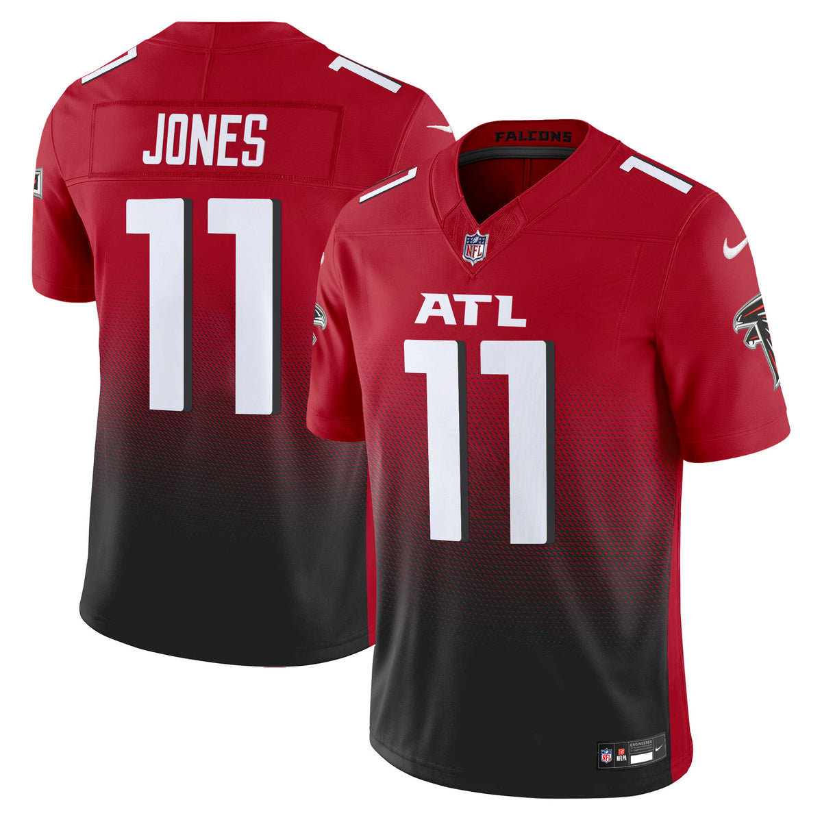 Men's Atlanta Falcons 2024 Vapor Limited Jersey - All Stitched - Red - Julio Jones — view 1